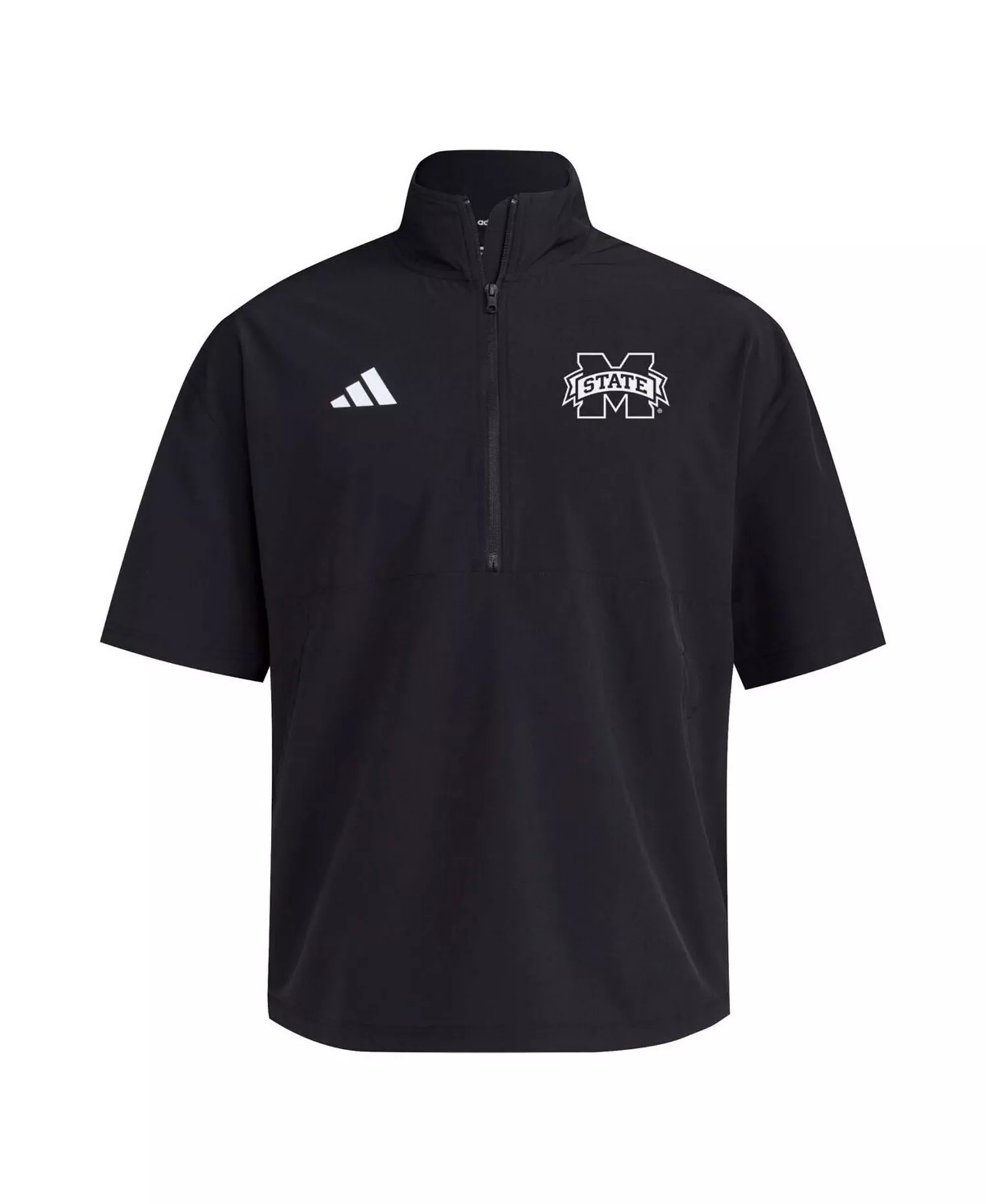 Men's Black Mississippi State Bulldogs 2024 Half-Zip Short Sleeve Training Jacket - Black - L