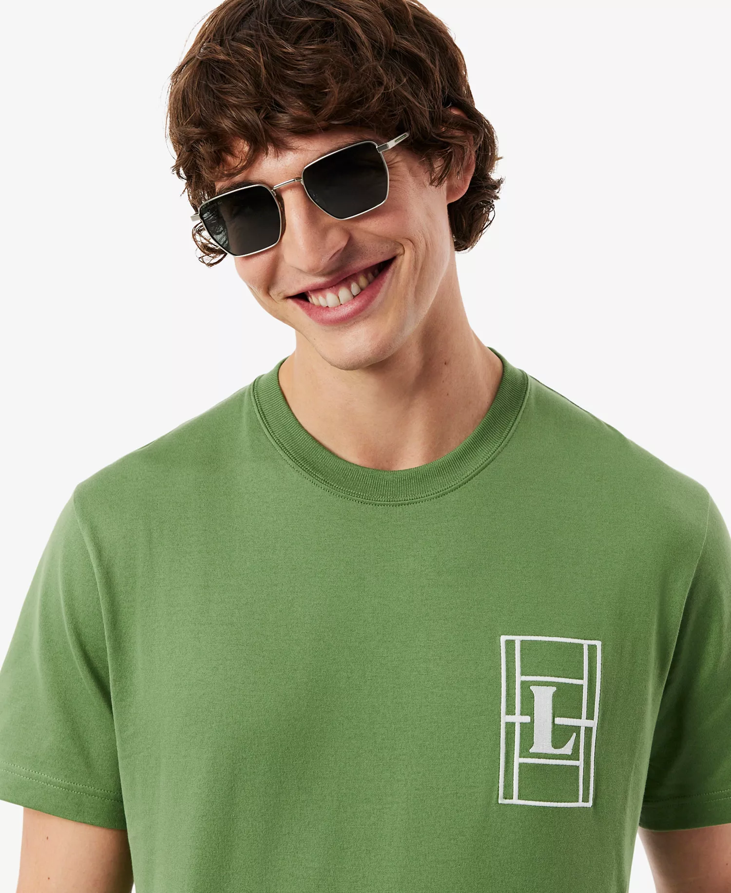 Men's Classic-Fit Embroidered Heavy Jersey T-Shirt - Lambs Lettuce - L