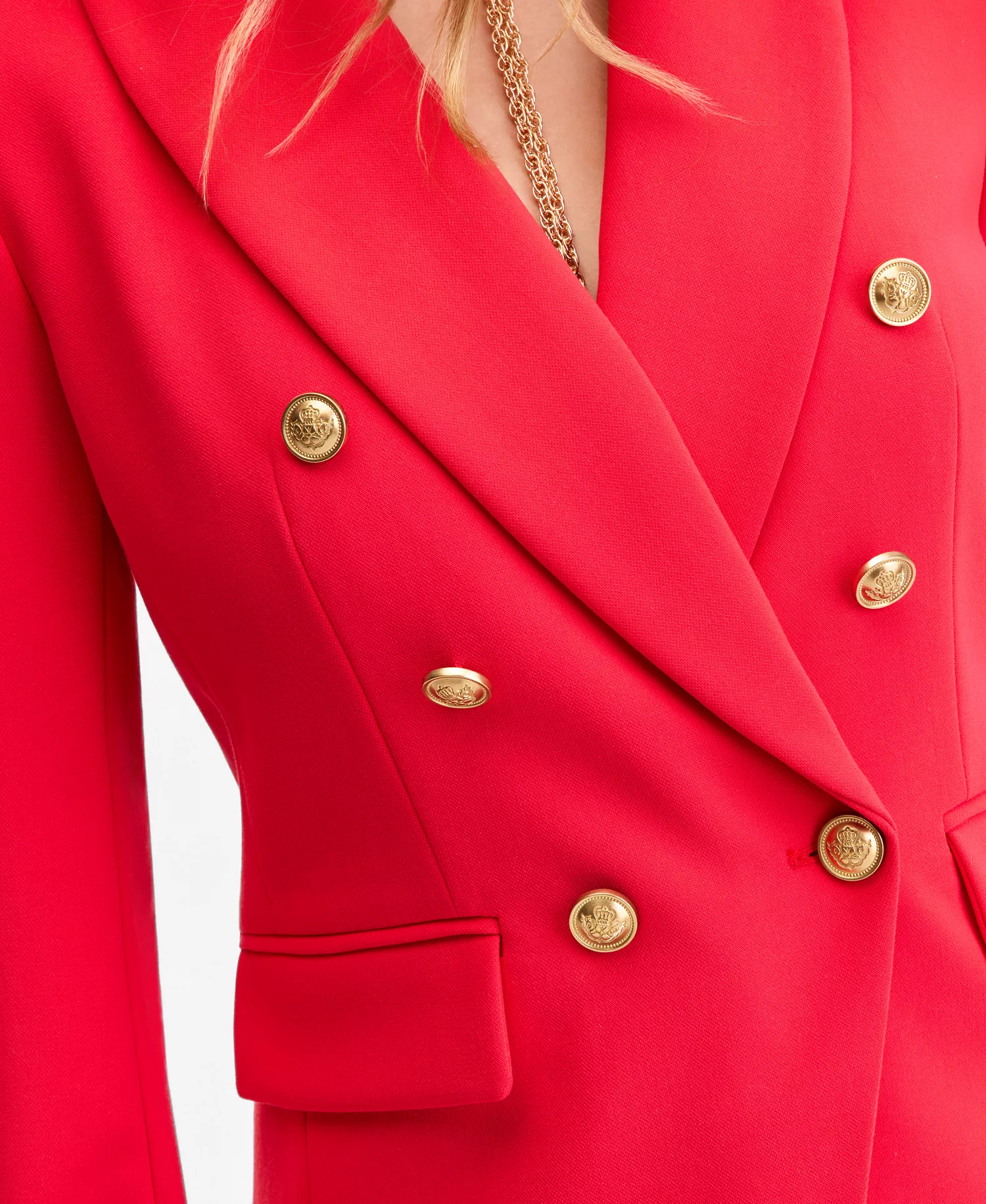 Women's Double-Breasted Blazer, Exclusively at Macy's - Cherry Flame - L