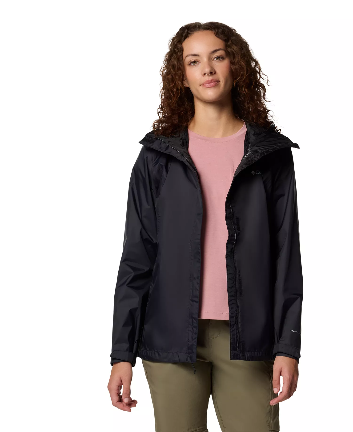 Women's Omni-Tech™ Arcadia II Rain Jacket - Black - L