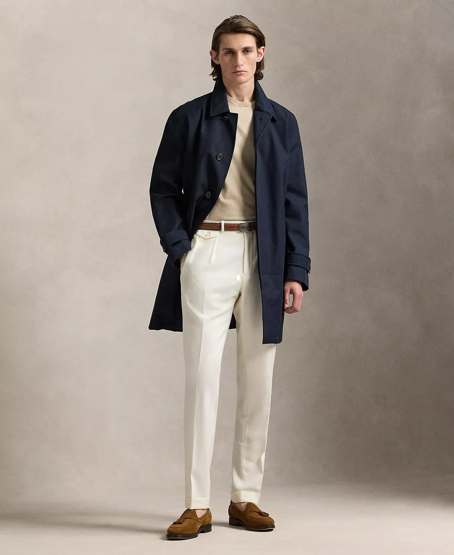 Men's Gabardine Walking Coat - Navy - 2XL