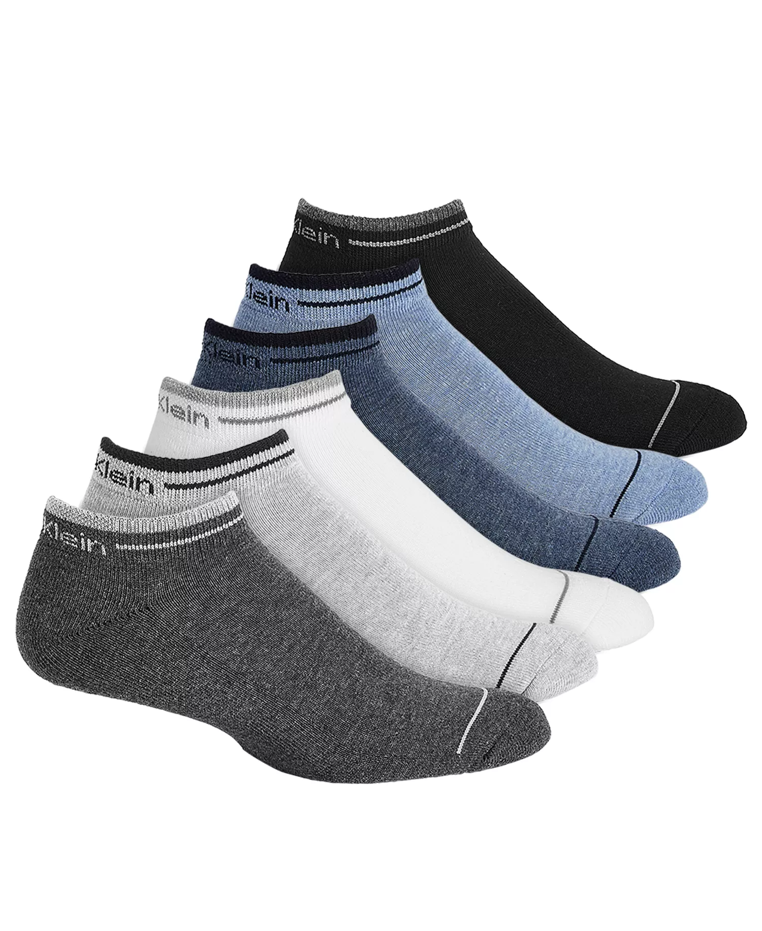 Six-Pack Back Tab Ankle Socks - Multi Assorted - 7-12