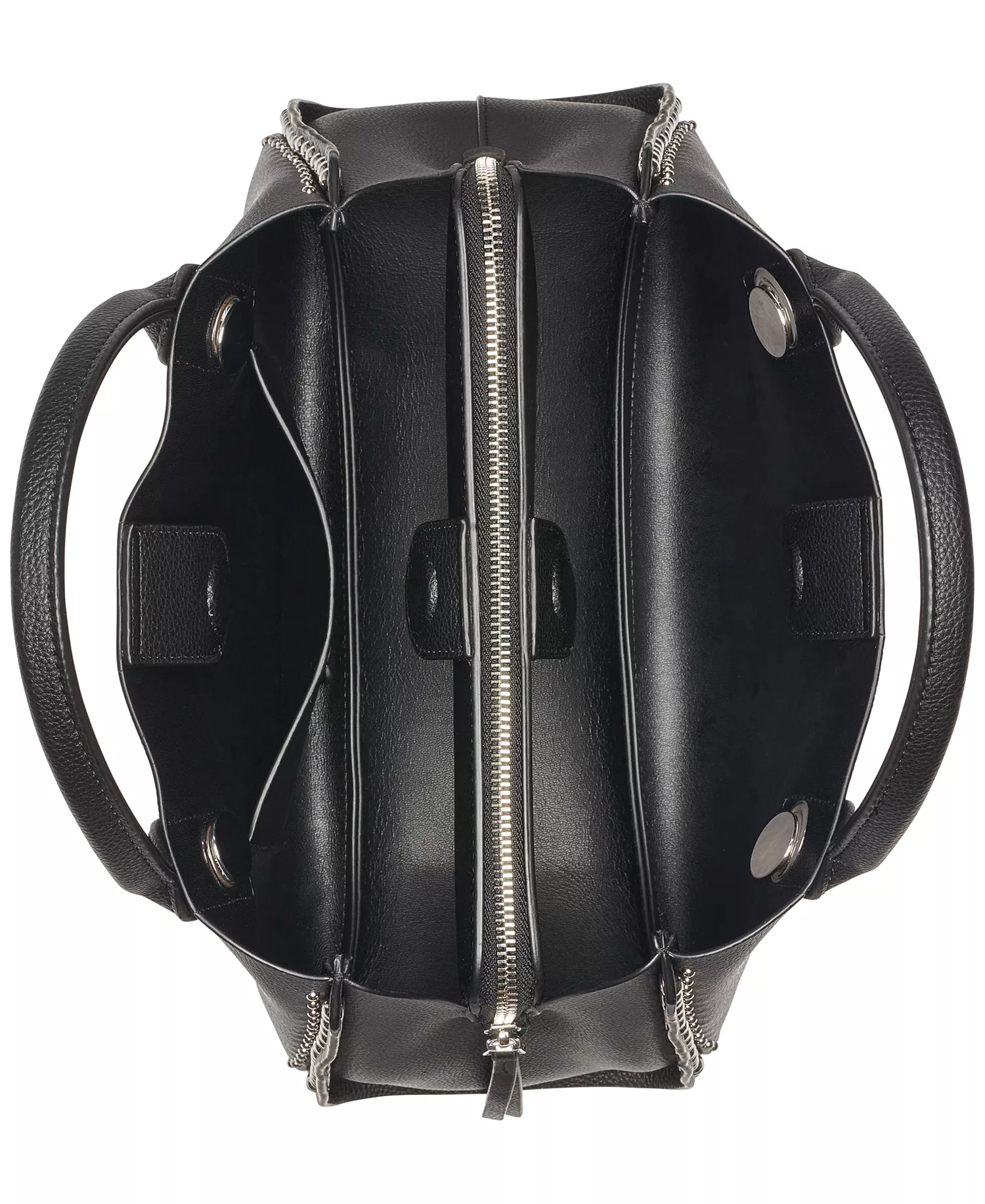 Josie Medium Studded Satchel - Black/silver - NO SIZE