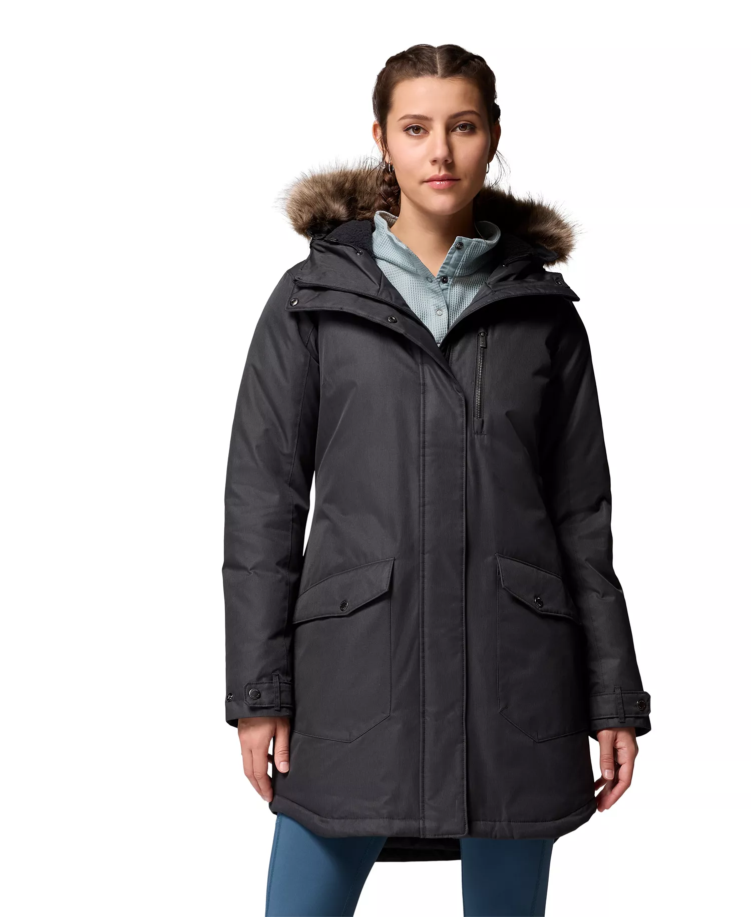 Women's Suttle Mountain Long Insulated Jacket - Black - L