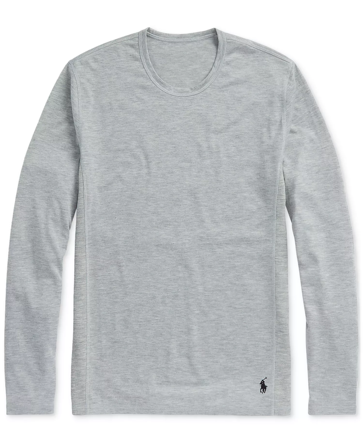 Men's Long-Sleeve Crewneck Shirt - Andover Heather & Polo Black Pp - L