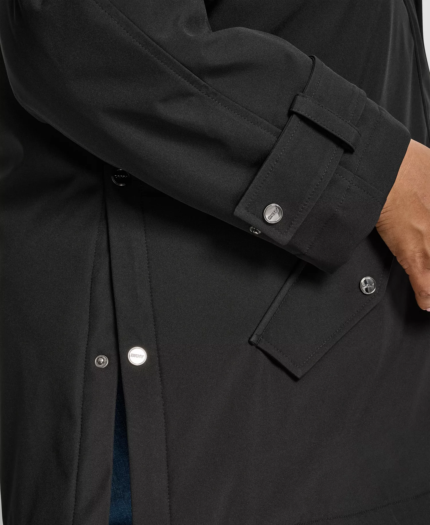 Plus Size Hooded Coat - Black - 0X