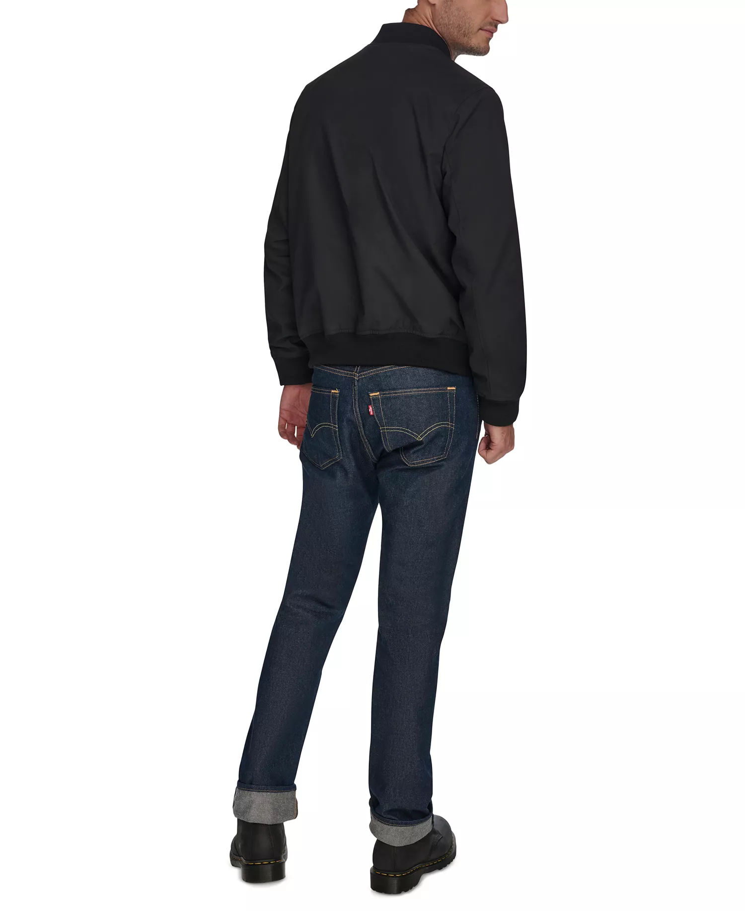 Men's Military Bomber Jacket - Black - 2XL