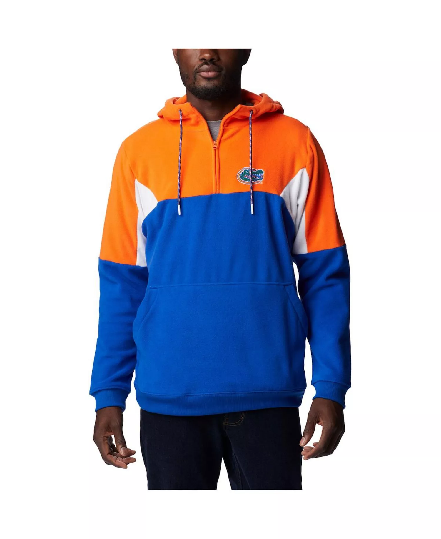 Men's Royal Florida Gators Lodge Quarter-Zip Hoodie - Royal - L