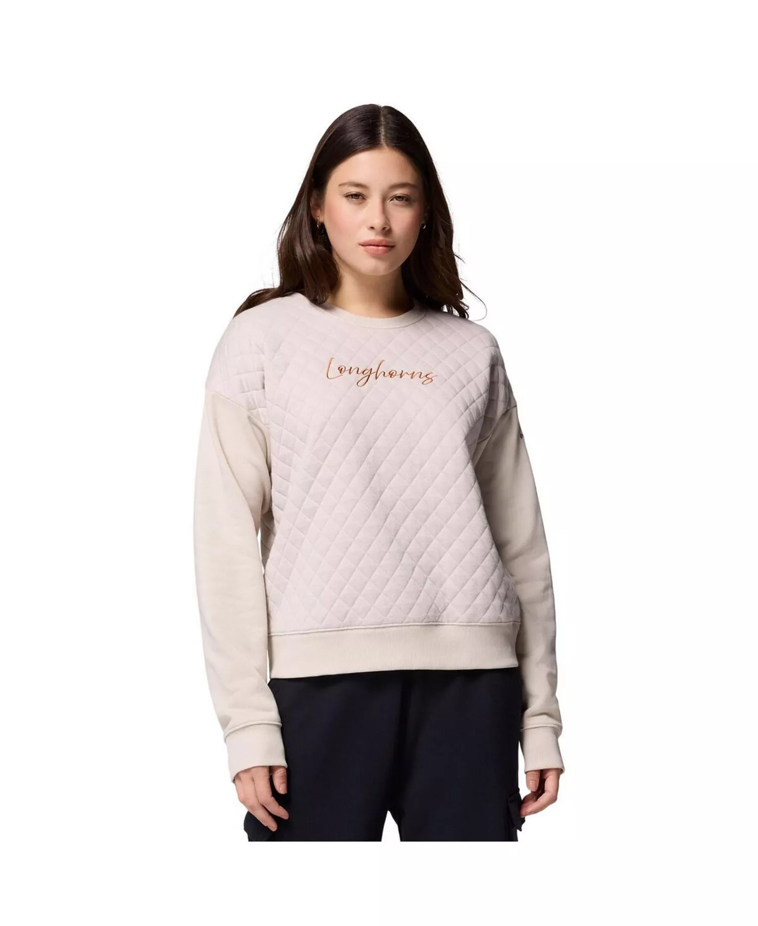 Women's Cream Texas Longhorns Collegiate Hart Mountain Quilted Sweatshirt - Cream - L