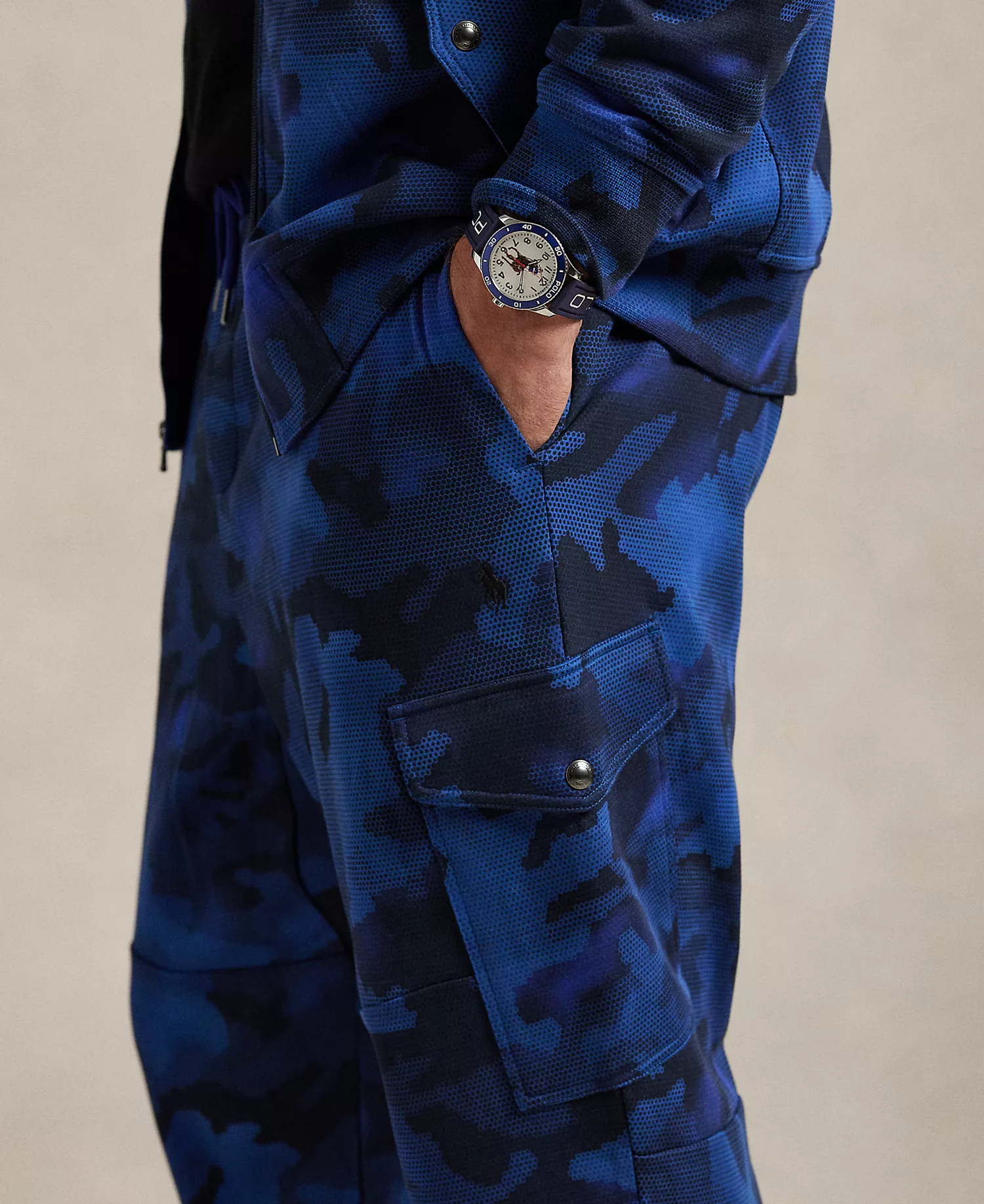 Men's Big & Tall Camo Print Cargo Jogger Pants - Spy Camo - 2LT