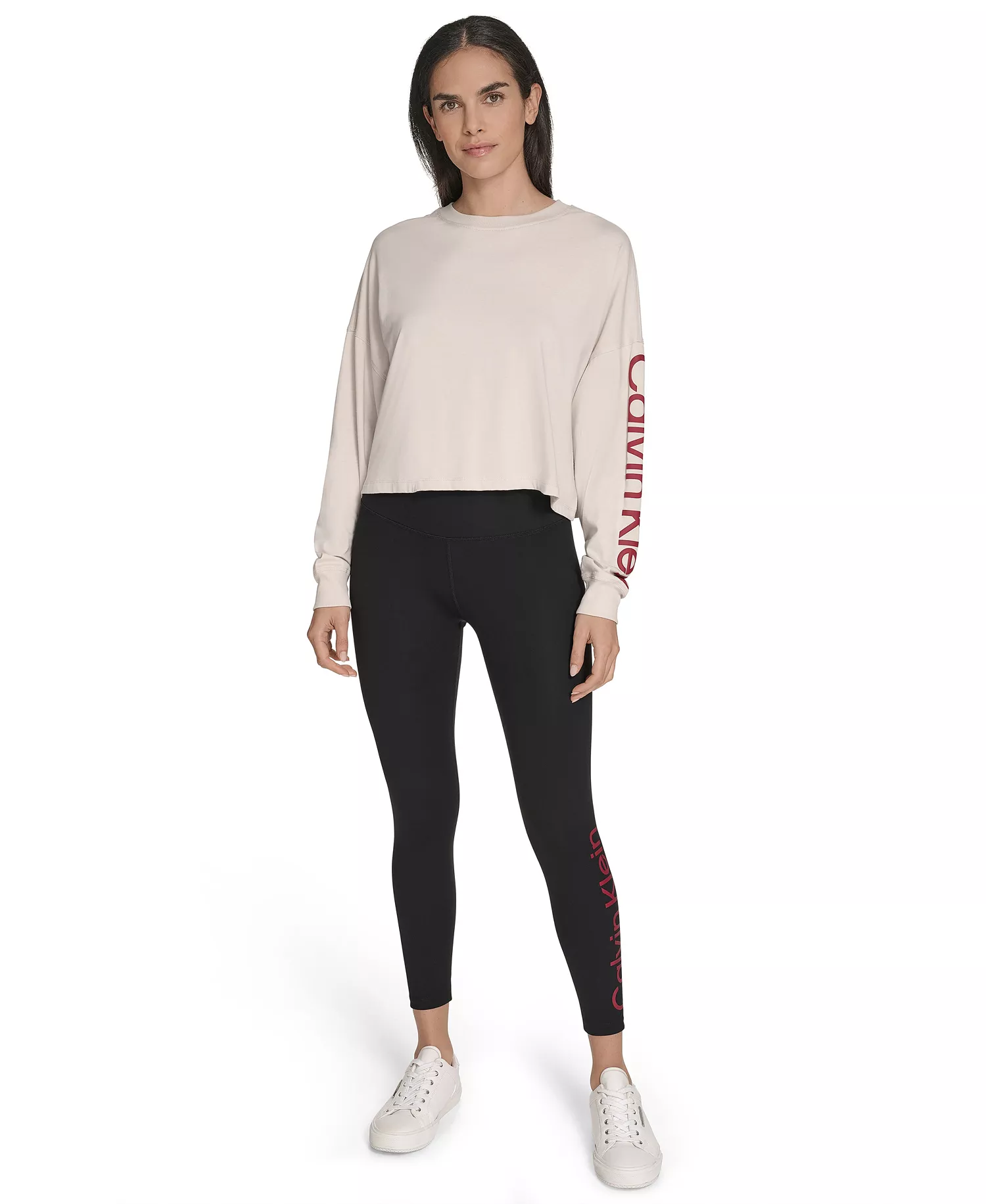 Women's High-Rise 7/8 Training Leggings - Black / Otherworld Red - M