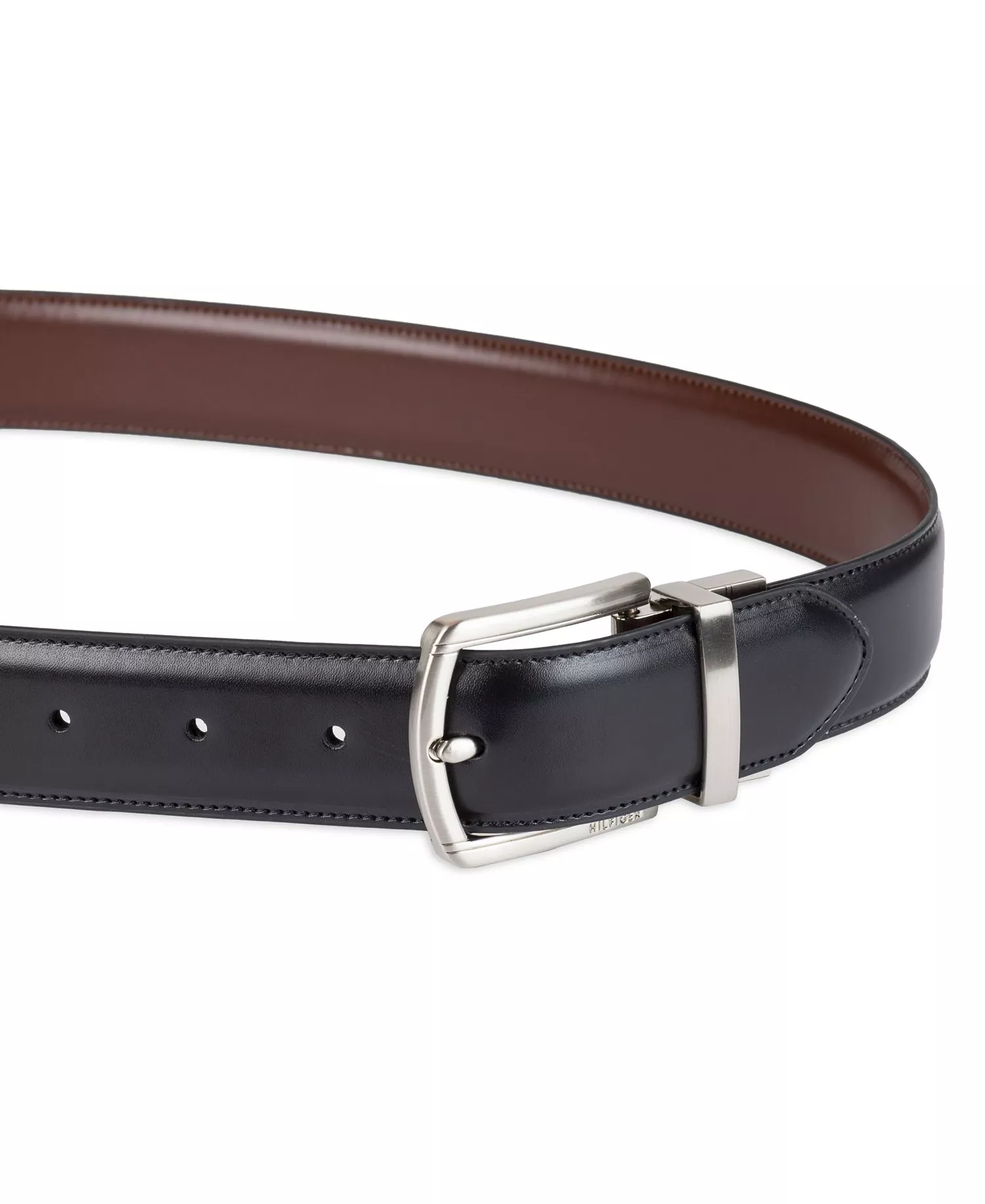 Men's Reversible Textured Stretch Casual Belt, Created for Macy's  - Black/Brown - L (38-40)