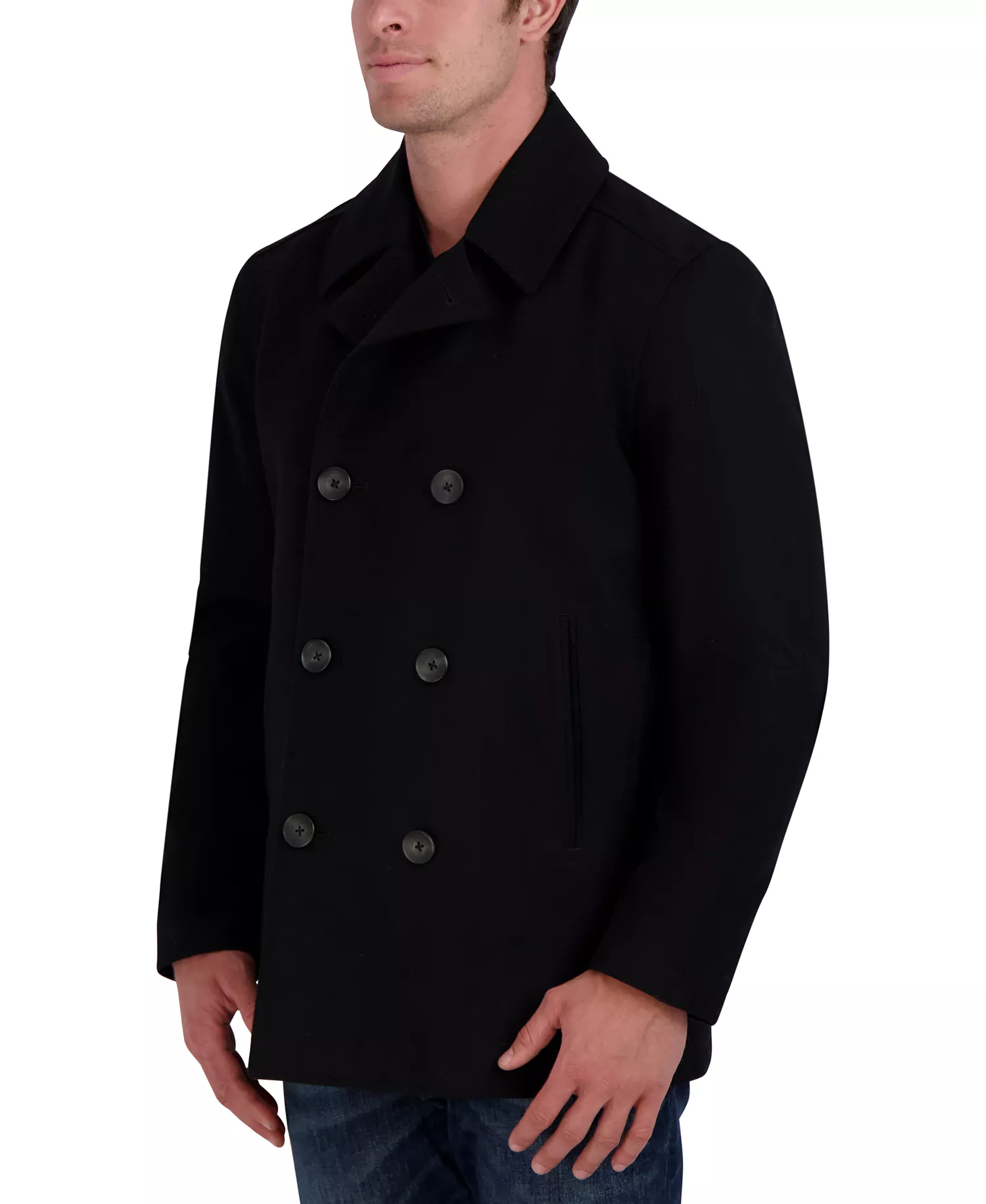 Men's Classic Peacoat - Black - M