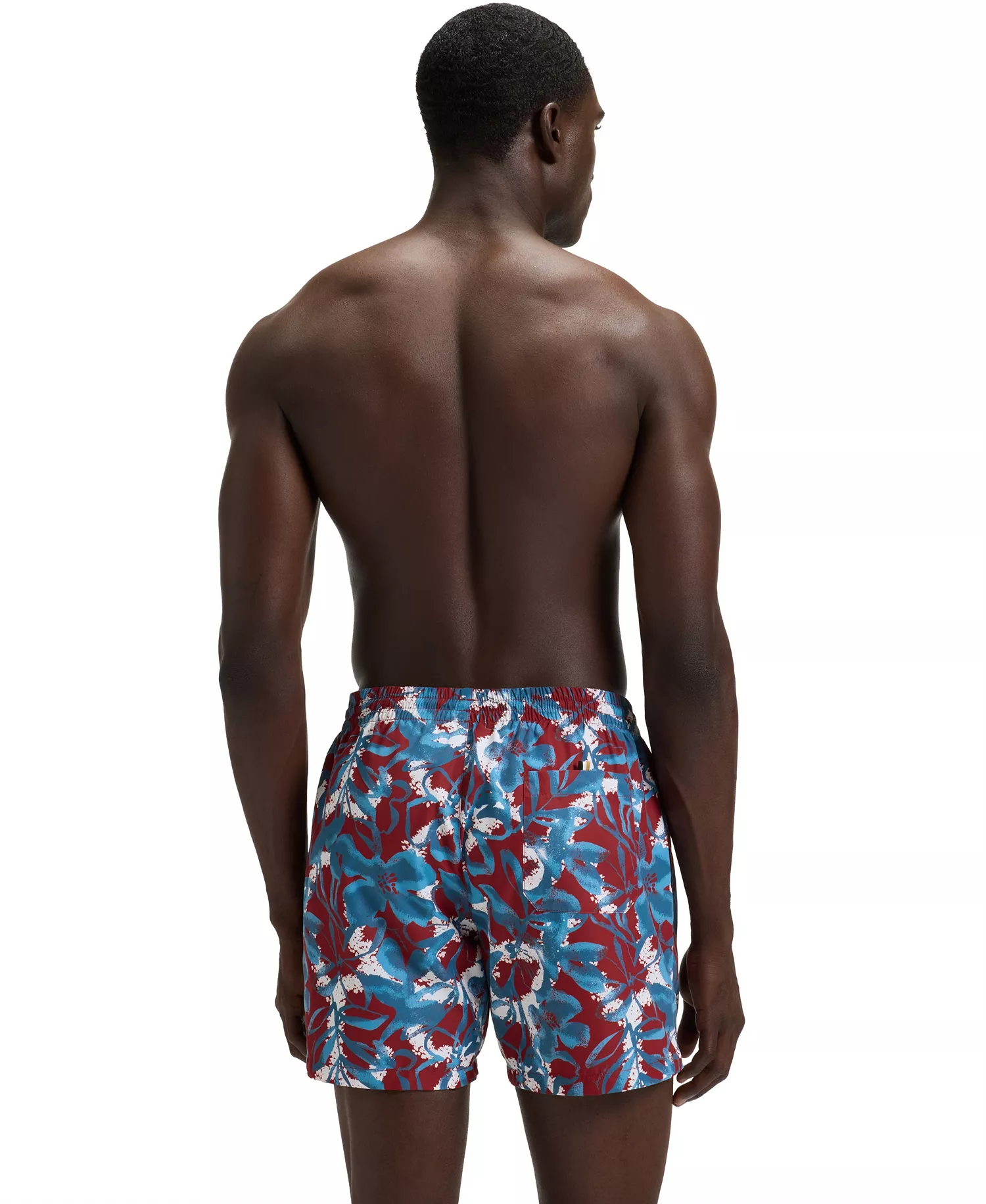 Men's Seasonal Print Fully Lined Swim Shorts - Medium Red - 2XL