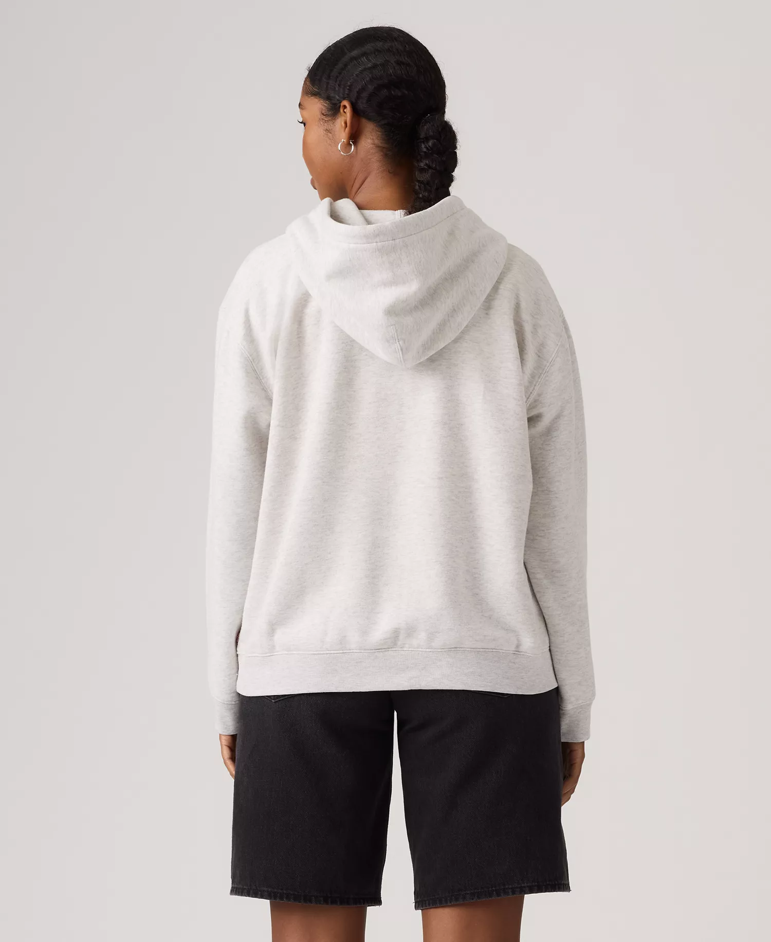 Women's Graphic Everyday Hoodie - Flower Bw - L