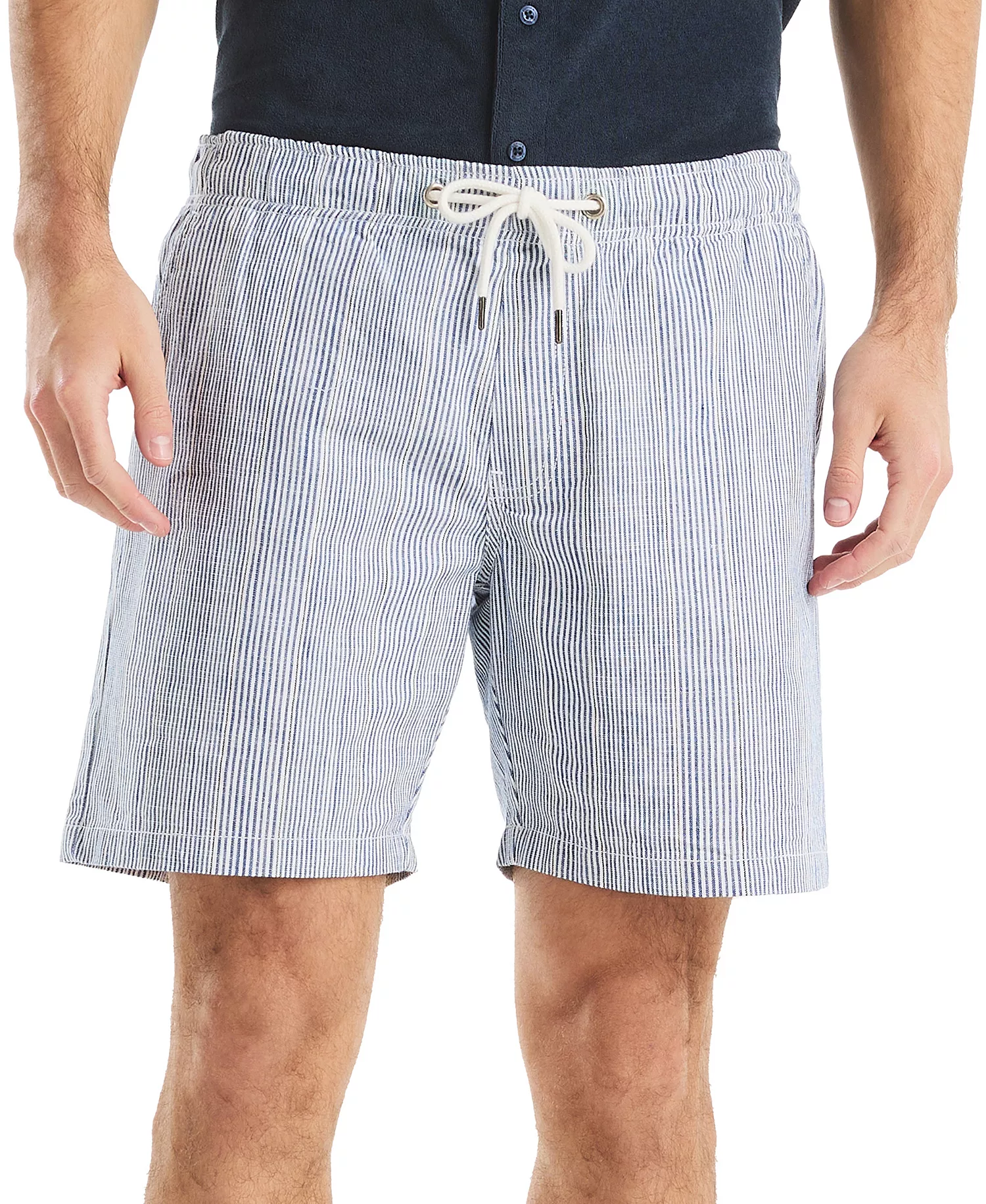 7" Striped Textured Pull-On Short - Satellite Blue - 2XL