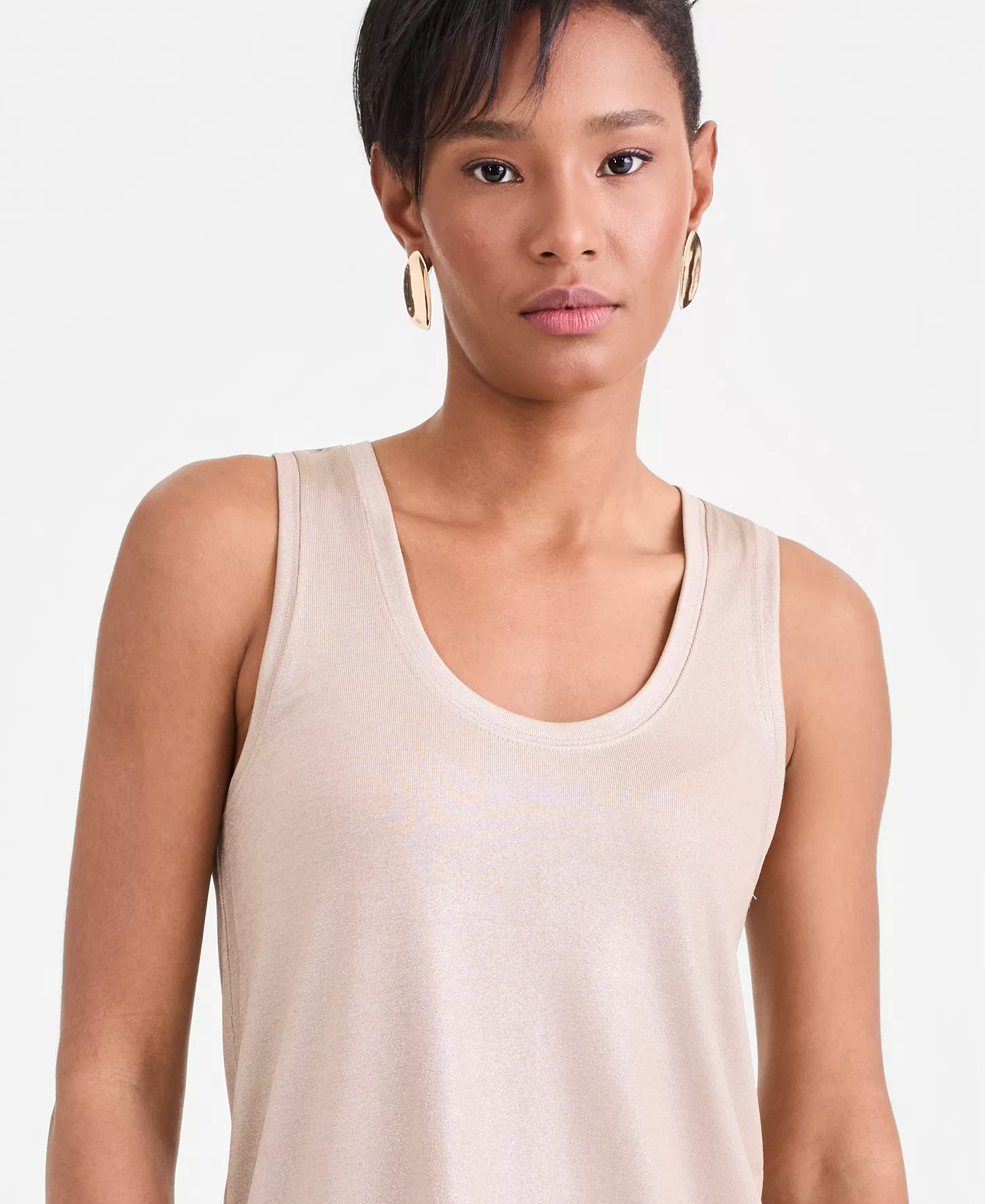 Women's Shine Tank Top, Exclusively at Macy's - Gold - L