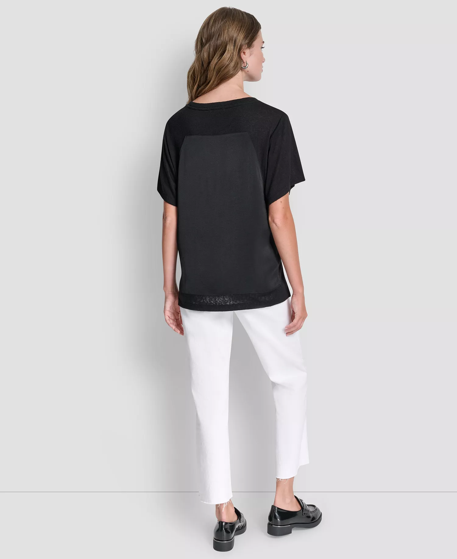 Women's Crewneck Short Sleeve T-Shirt - Black - L