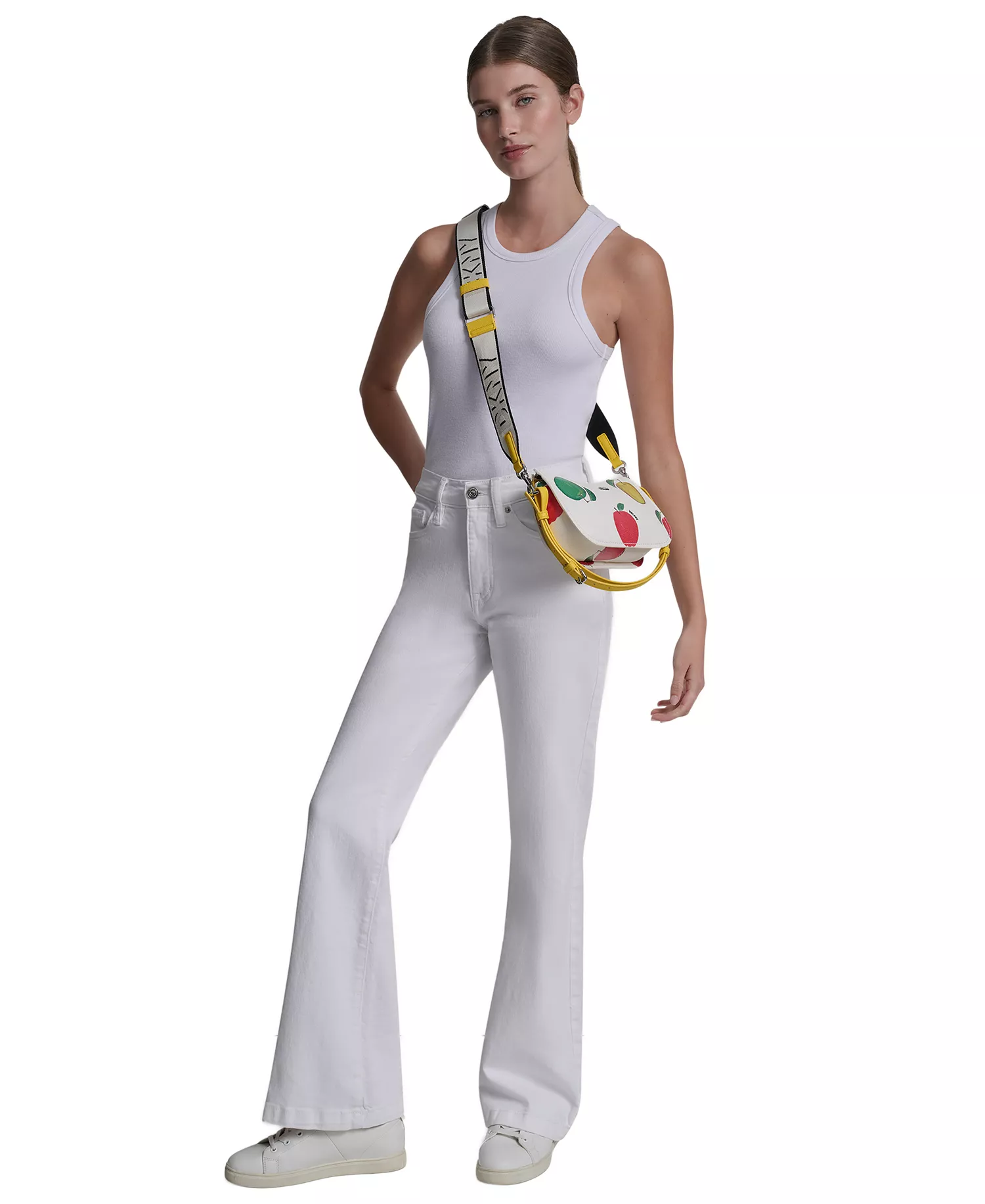 Nessa Small Zipper Slim Shoulder Bag - Marshmallow - No Size