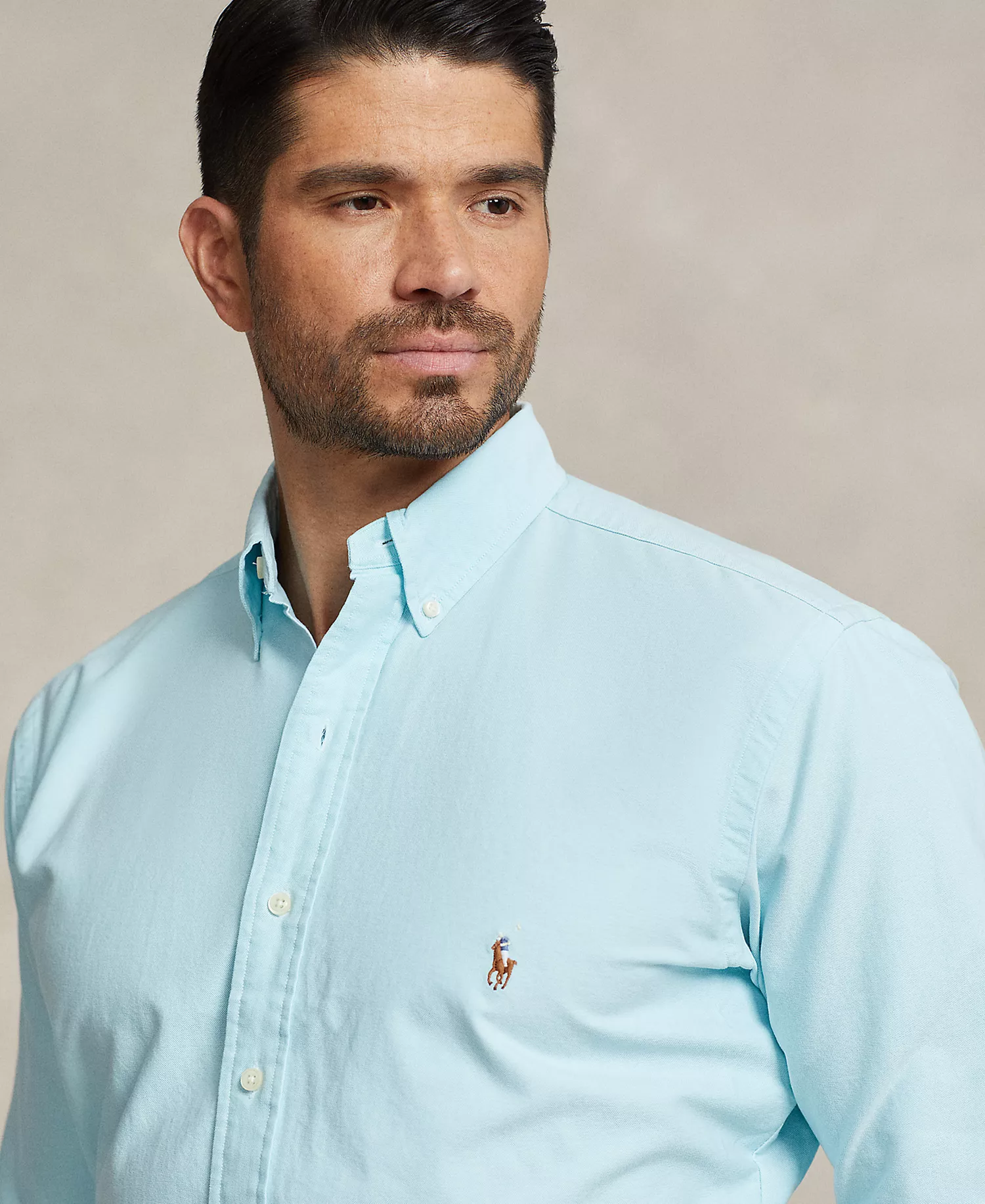 Men's Big & Tall Classic-Fit Long-Sleeve Oxford Shirt - Aegean Blue - 2LT