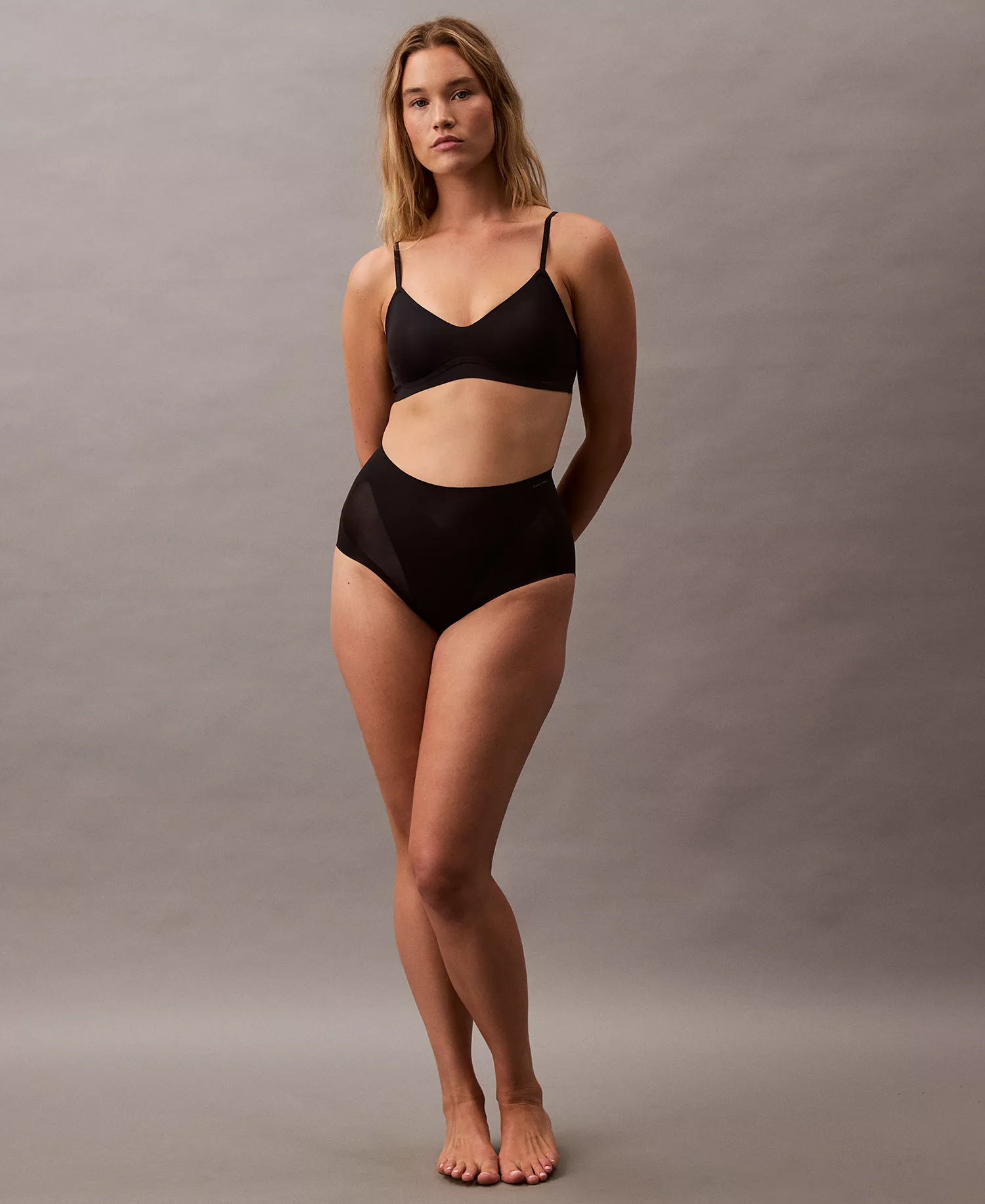 Women's Stay-Put Firm Mesh Brief Shaping Underwear QF8173  - Black - L