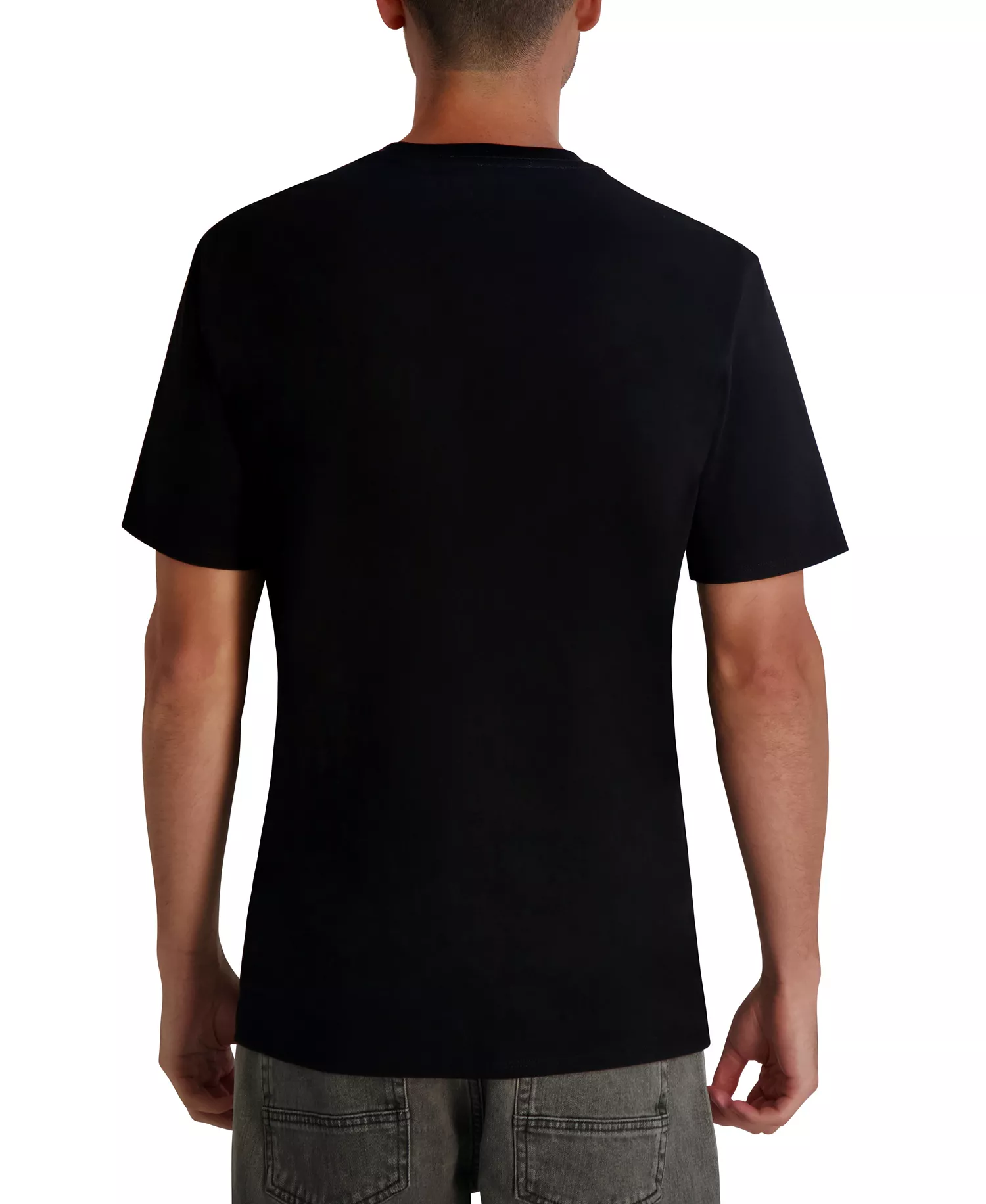 Men's All-Over Stitch T-Shirt - Black - S