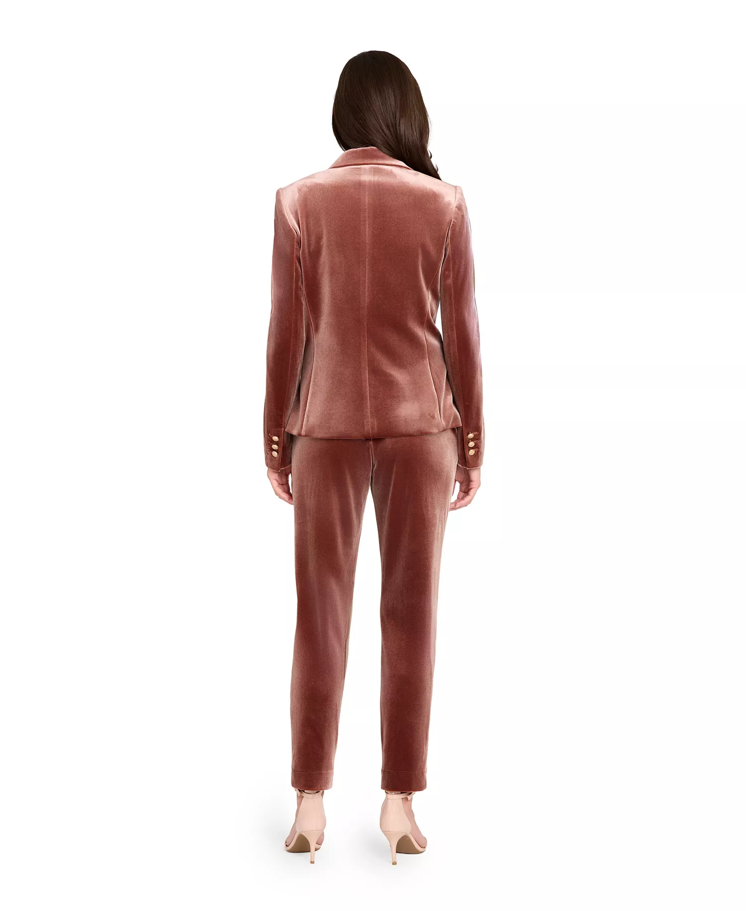 Women's Ankle-Length Velvet Pants - Sable - 10