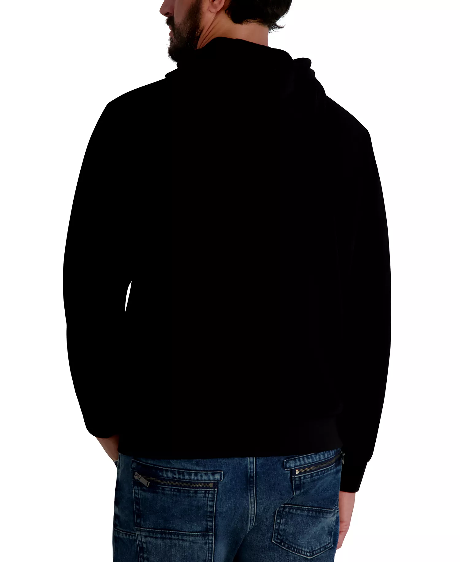 Men's Embroidered Oversized Pull-On Sweatshirt - Black - 2XL