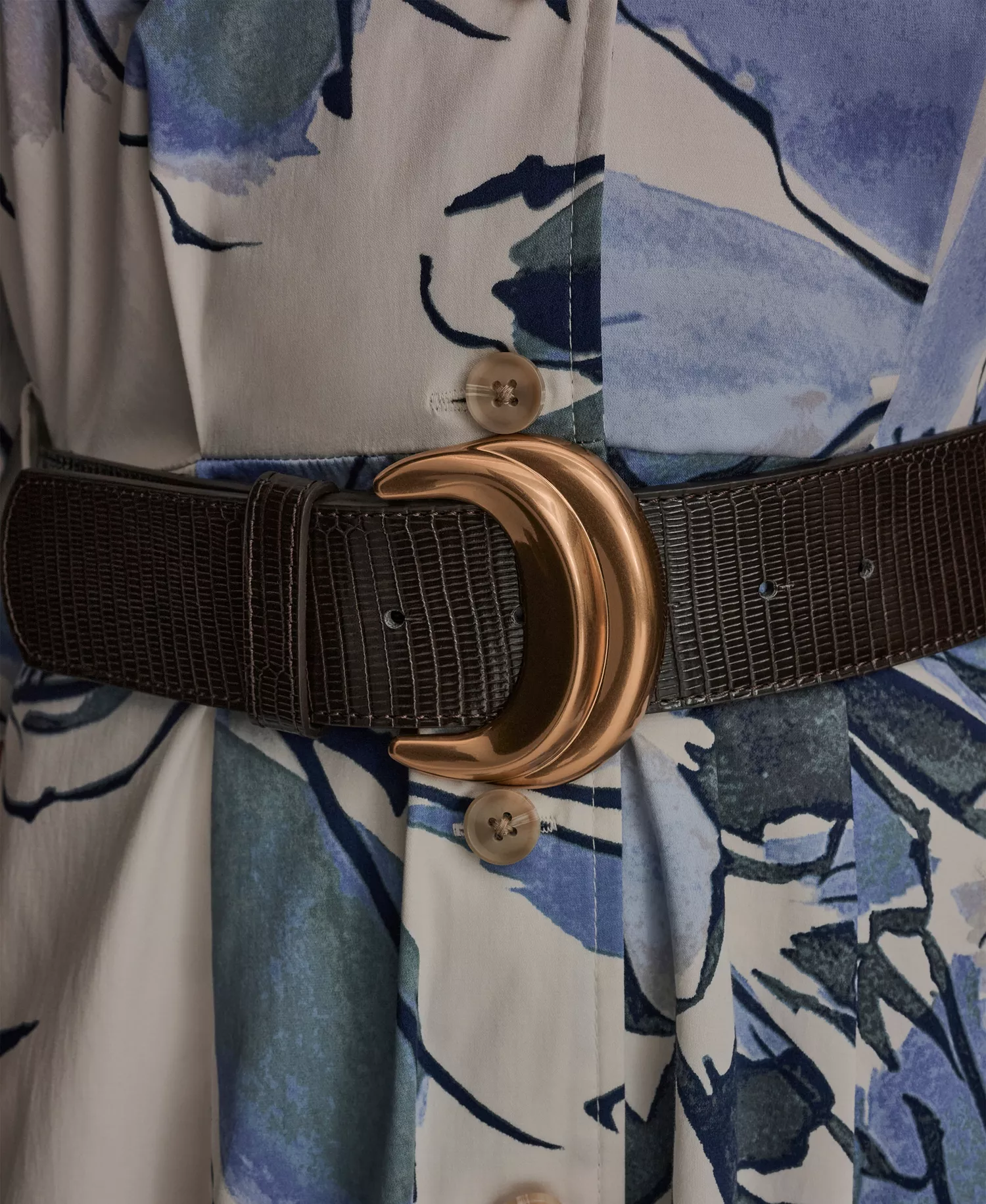 Women's Spread Collar Floral Midi Shirt Dress - Tempest Multi - 10