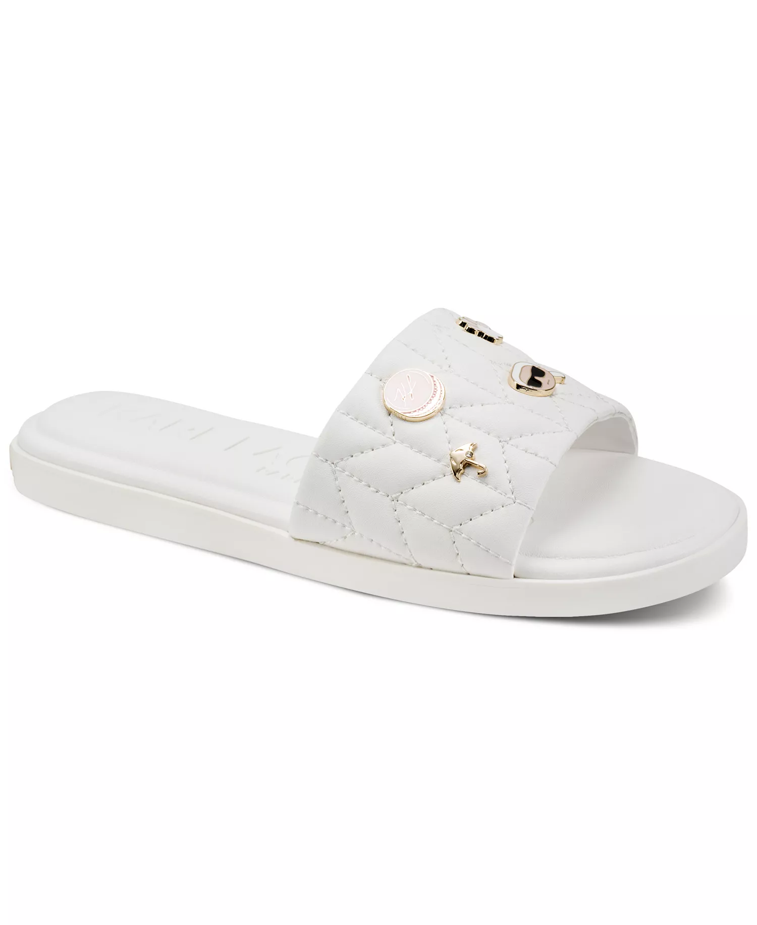 Women's Carenza Macaron Slide Flat Sandals  - Bright White - 10M