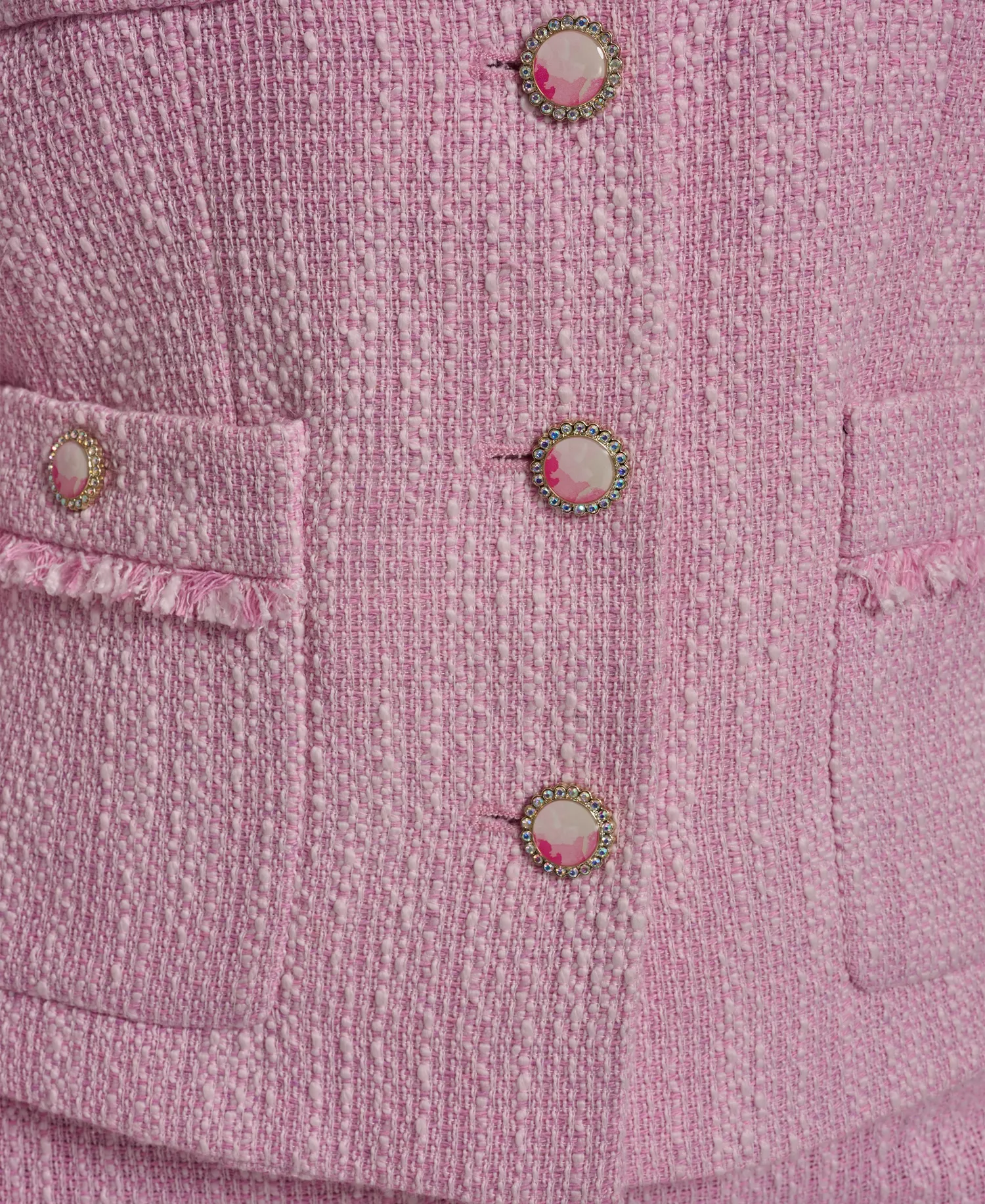 Women's V-Neck Woven Cropped Jacket - Prism Pink/ballet Slipper - 0