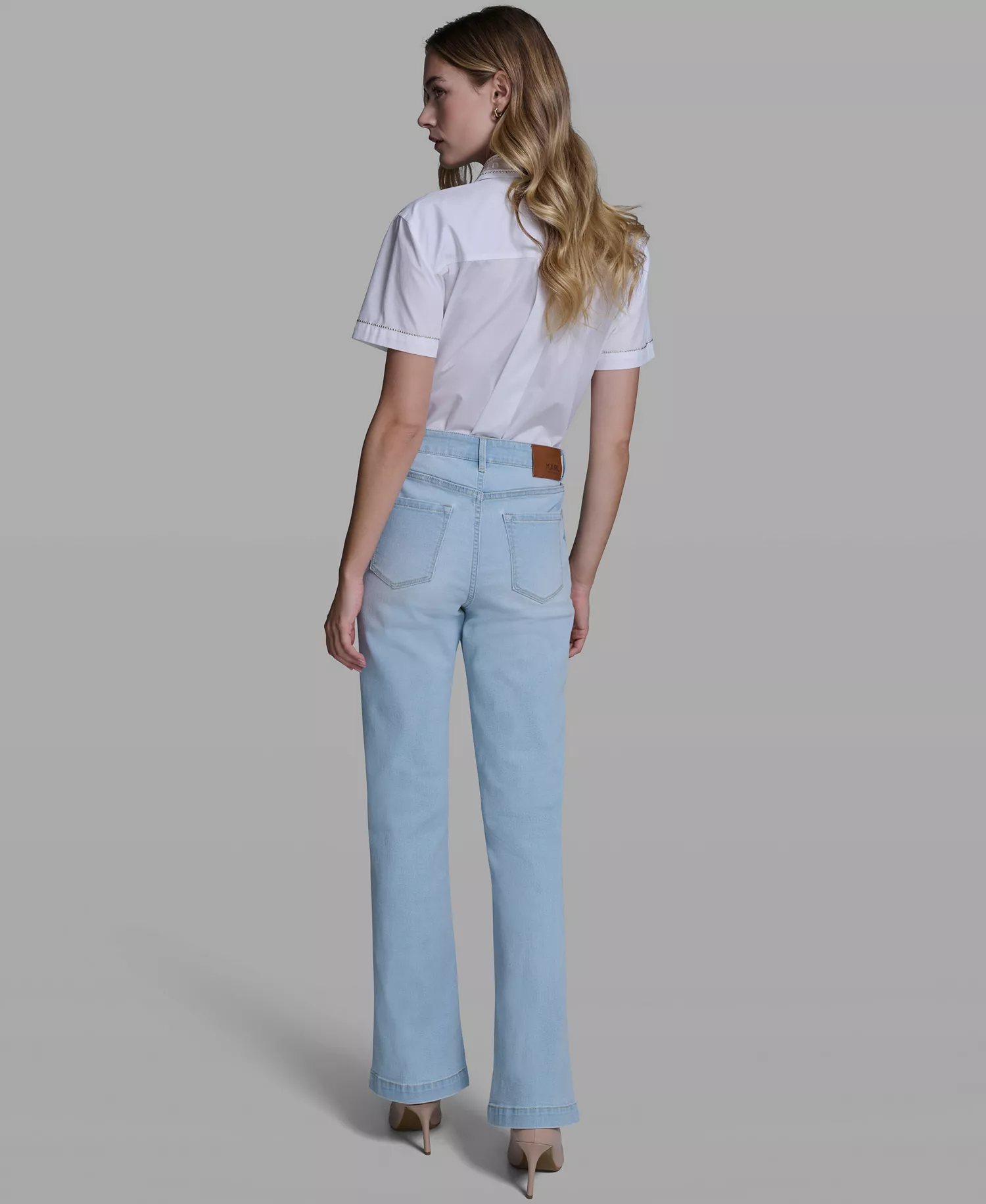 Women's Mid-Rise Sailor Flare Jeans - Lagoon Wash - 0