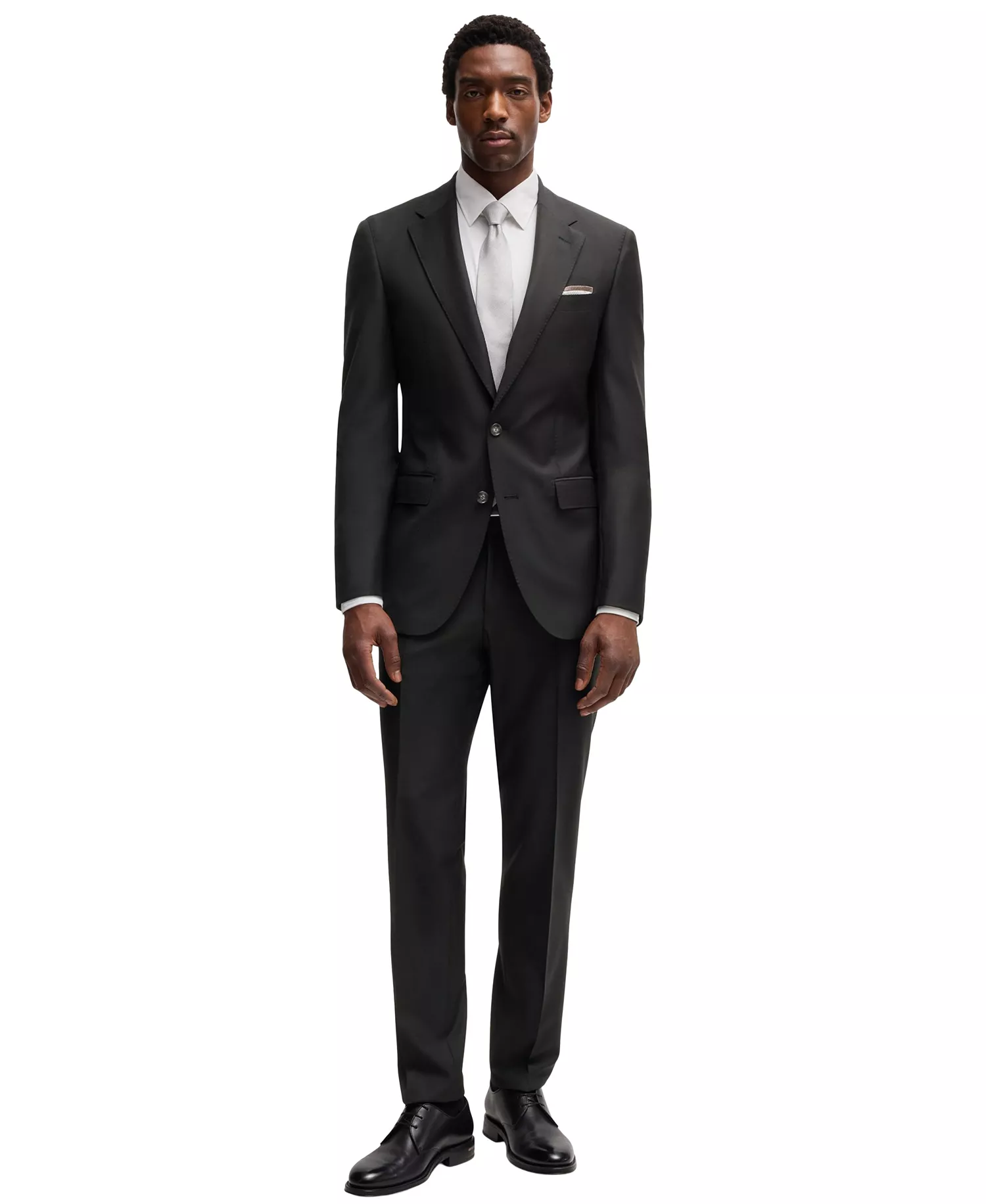 Men's Virgin Wool Slim-Fit Jacket - Black - 34R