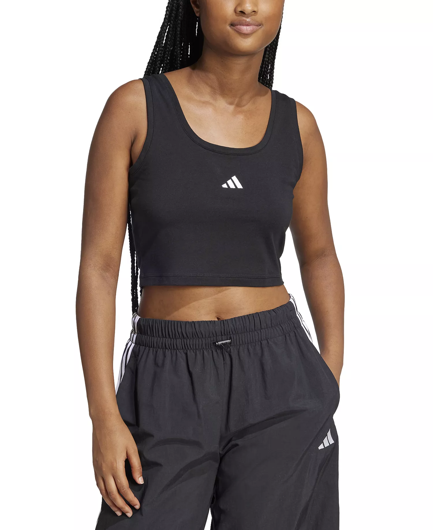 Women's Essentials Small Logo Cotton Tank Top - Black/white - 2XL