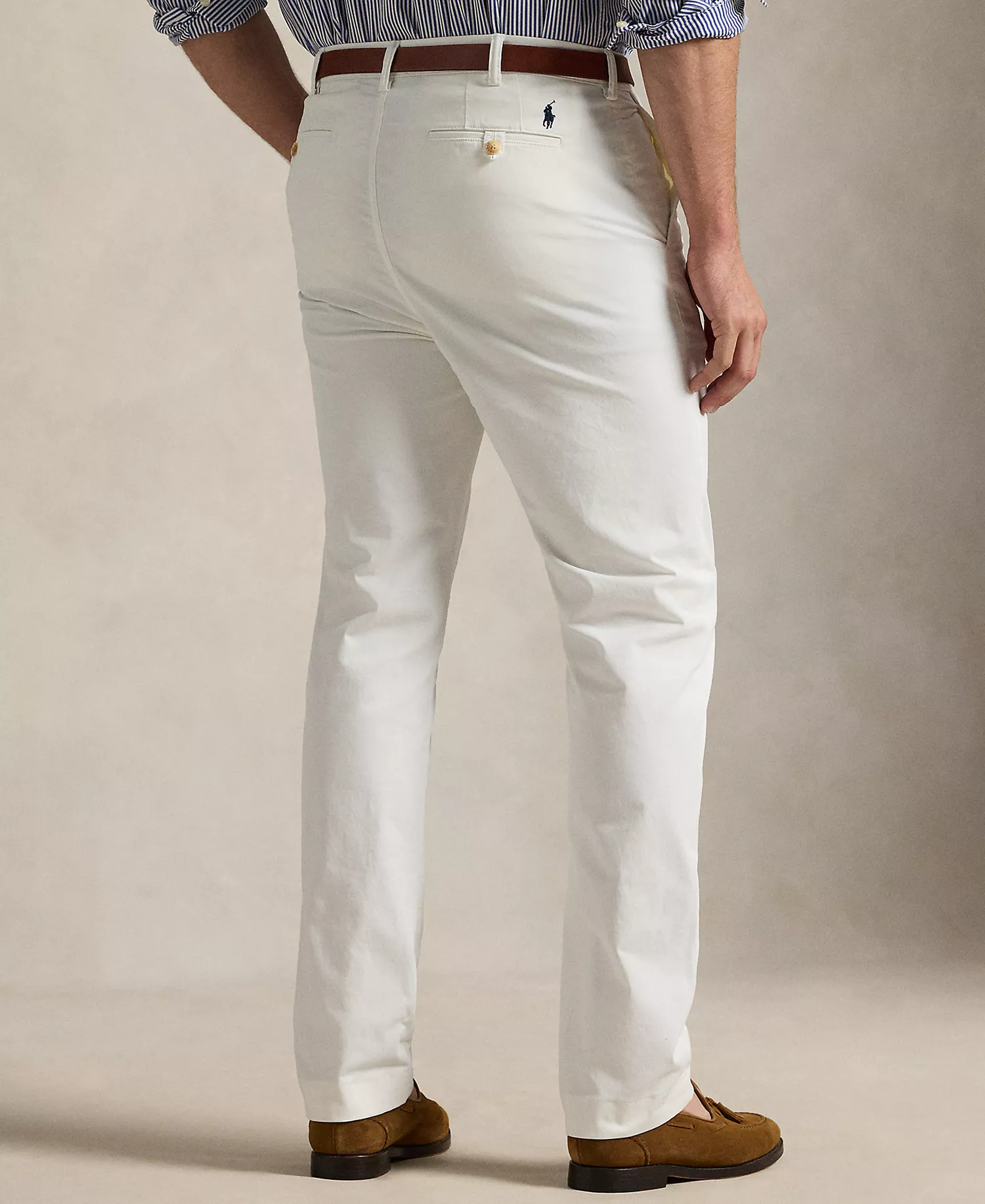 Men's Big & Tall Stretch Classic Fit Washed Chino Pants - Ceramic White - 38x36