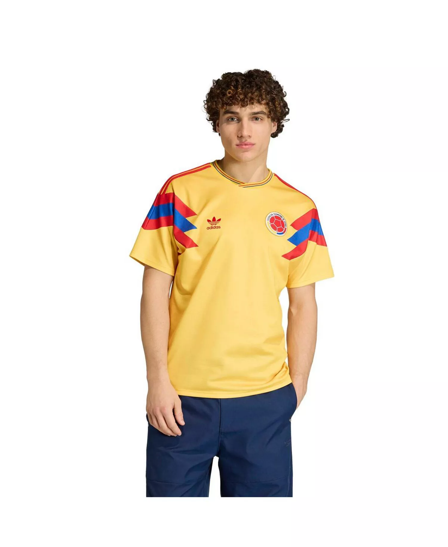 Men's Yellow Colombia National Team 1990 Bringback Home Jersey - Yellow - 2XL