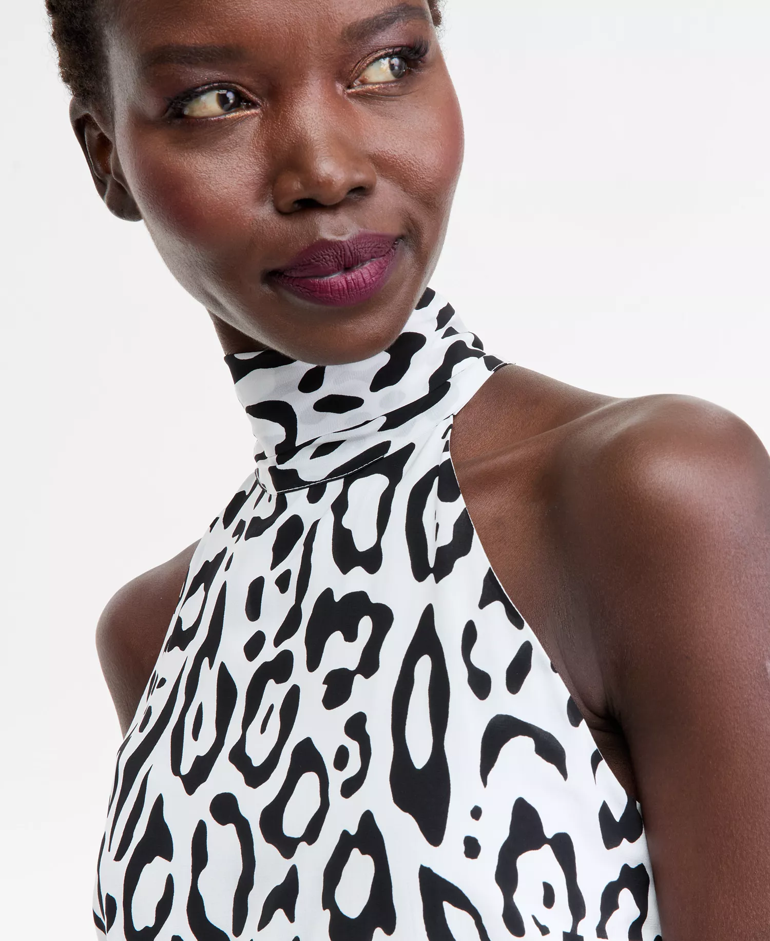 Women's Printed Tie-Neck Halter Top, Macy's Exclusive - Jayla Animal - L