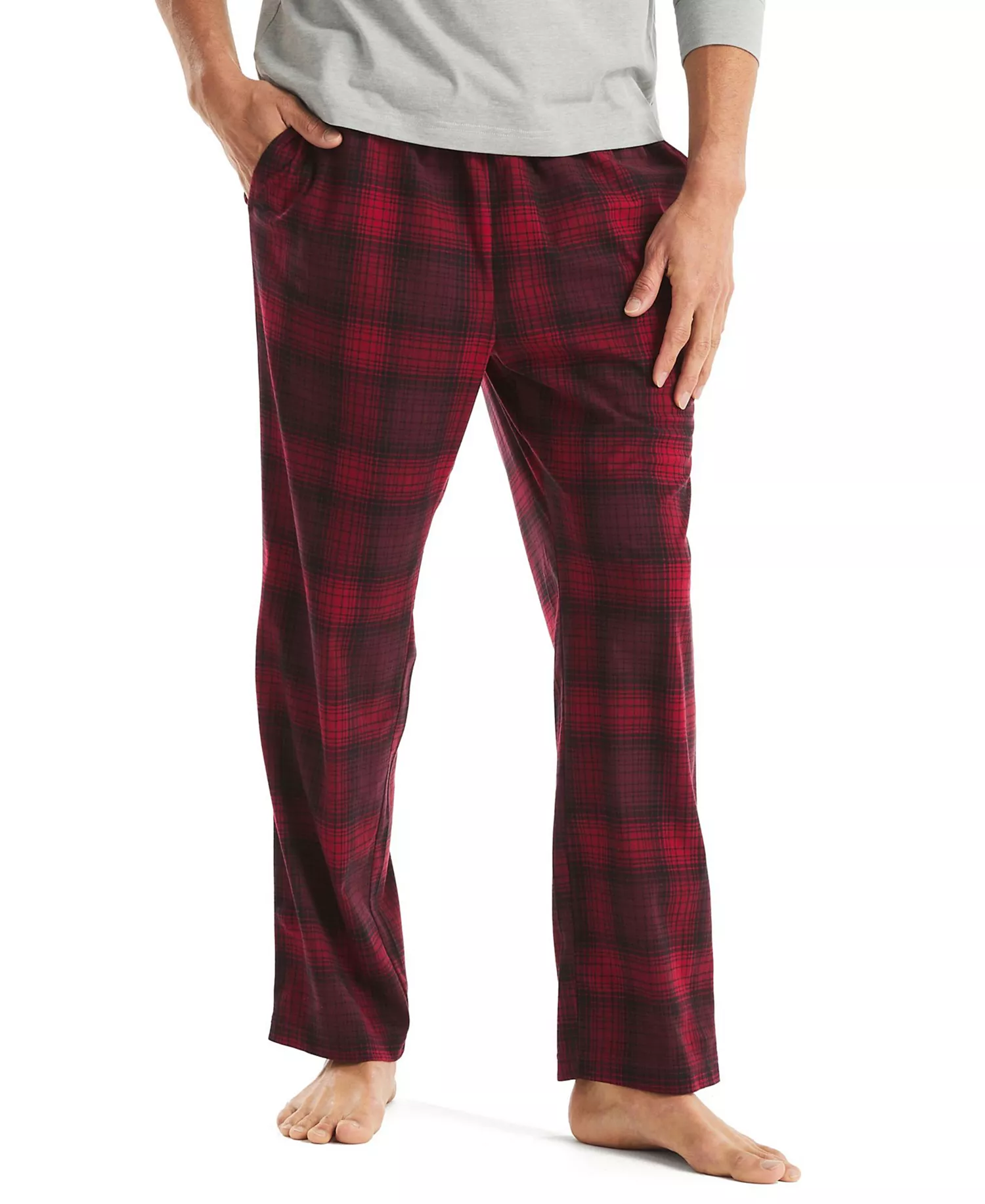 Men's Plaid Classic Fit Pajama Pants - Rio Red - L
