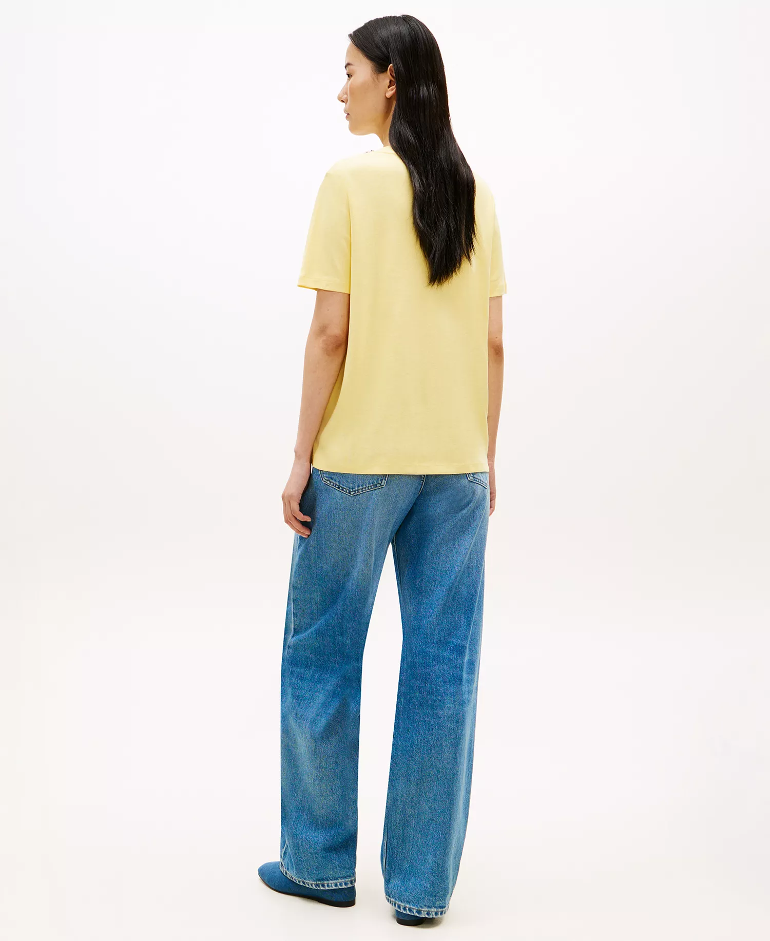 Women's Ribbed Bling T-Shirt - Citronella - L