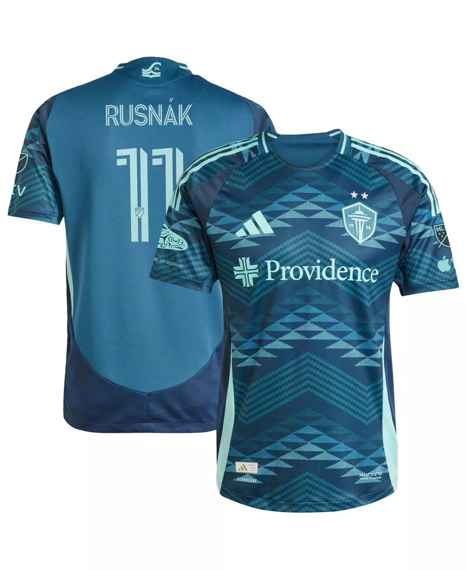 Men's Albert Rusnak Blue Seattle Sounders FC 2025 The Salish Sea Kit Authentic Player Jersey - Blue - 2XL