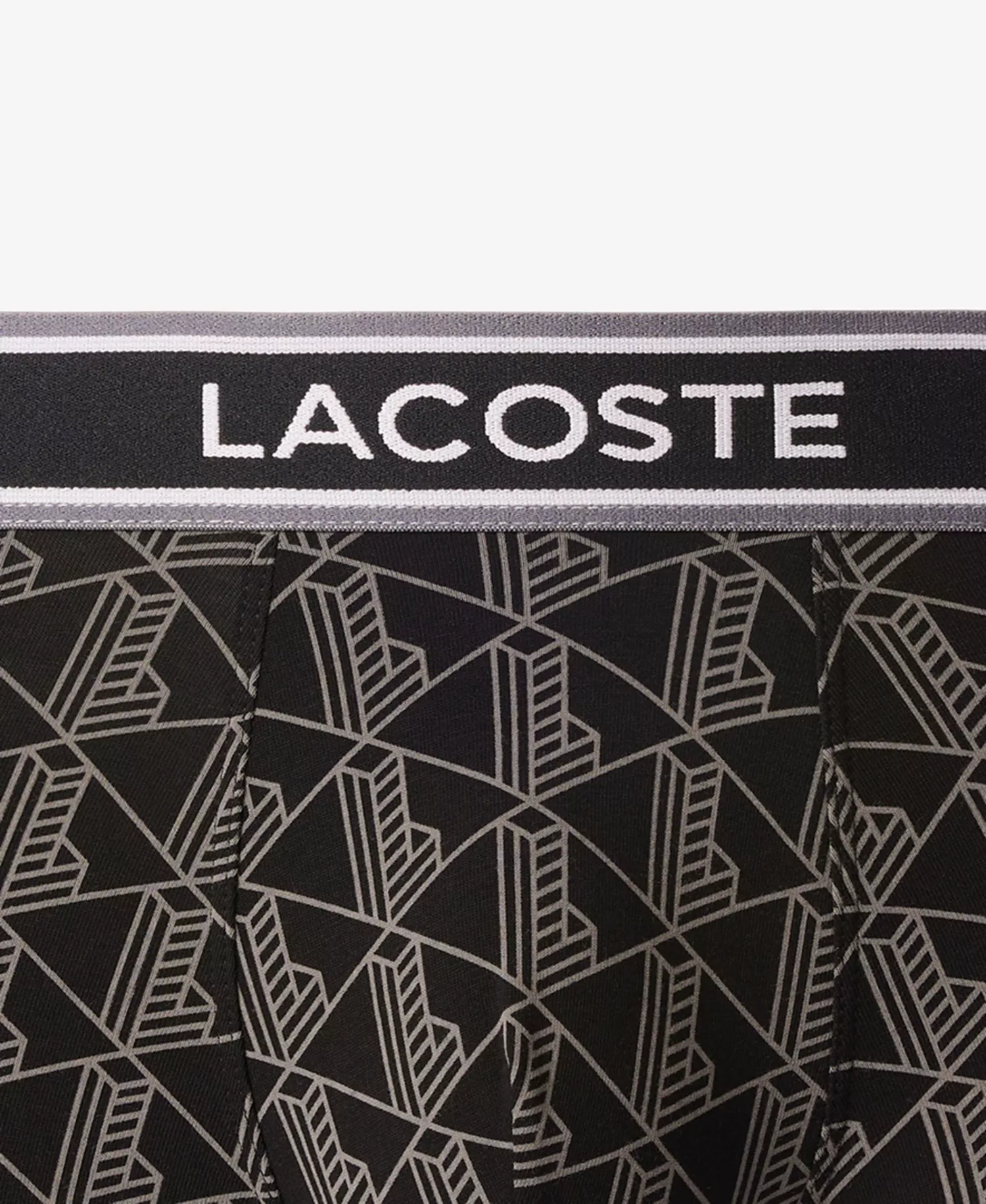 Men's Monogram Trunks, 3-Pack - Black Monogram - L