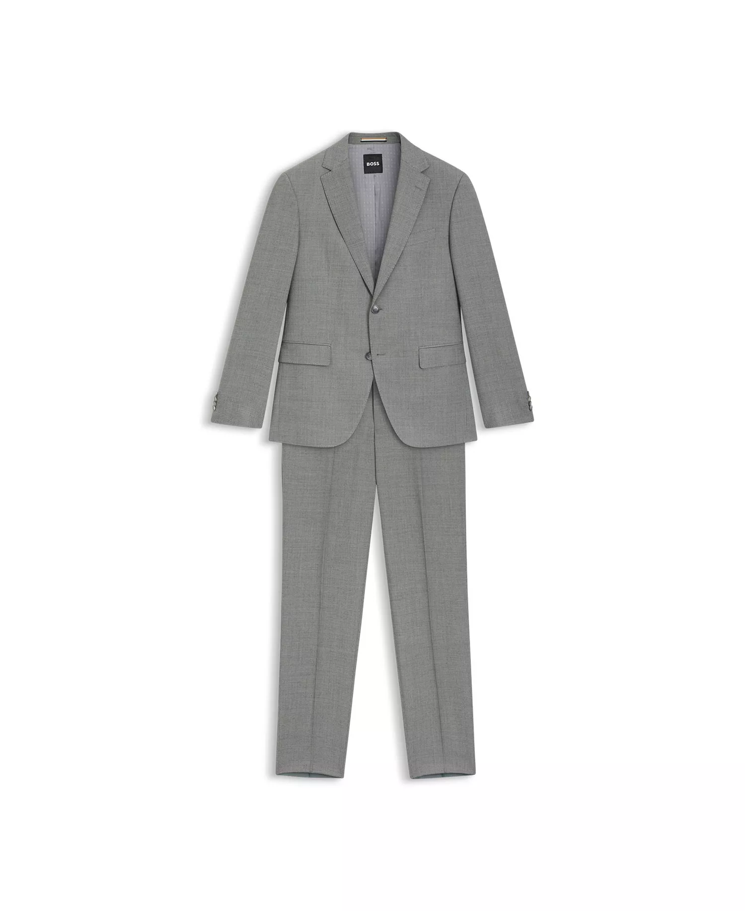 Men's 2-Piece Regular Fit Suit - Silver - 38R