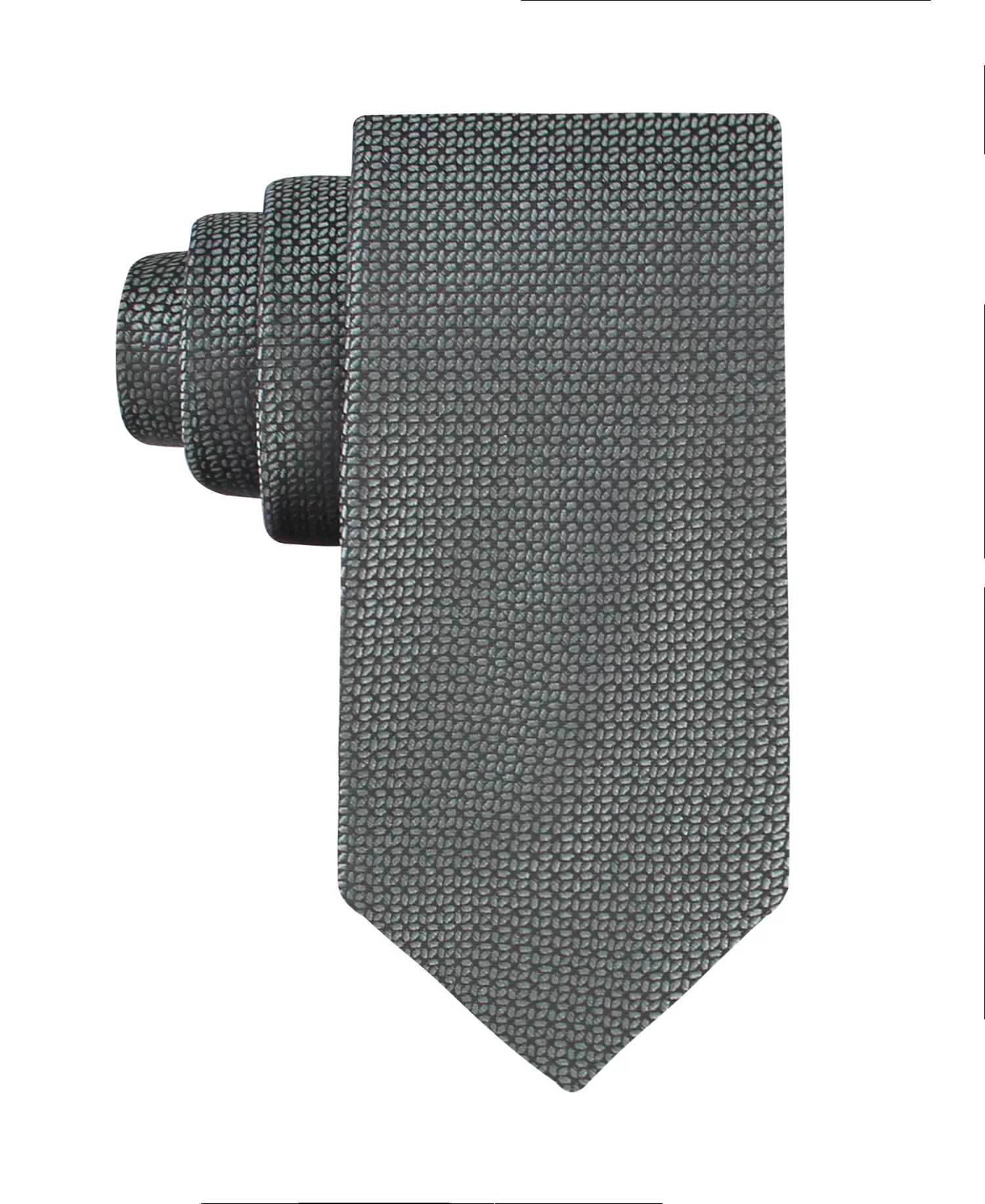 Men's Lily Micro Geometric Tie - Gray - ONE SIZE