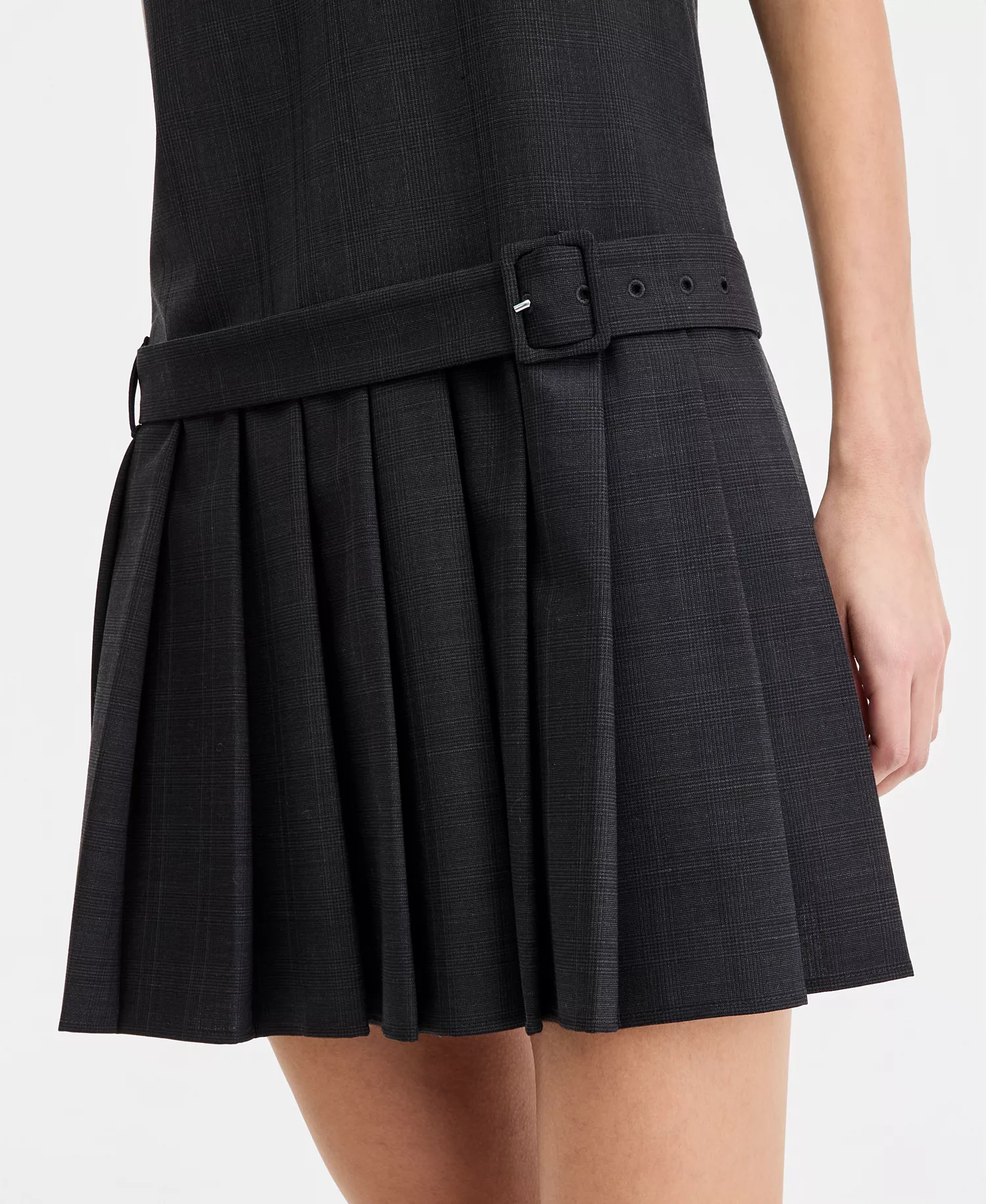 Women's Scoop Neck Mini Dress - Grey Allover - 34