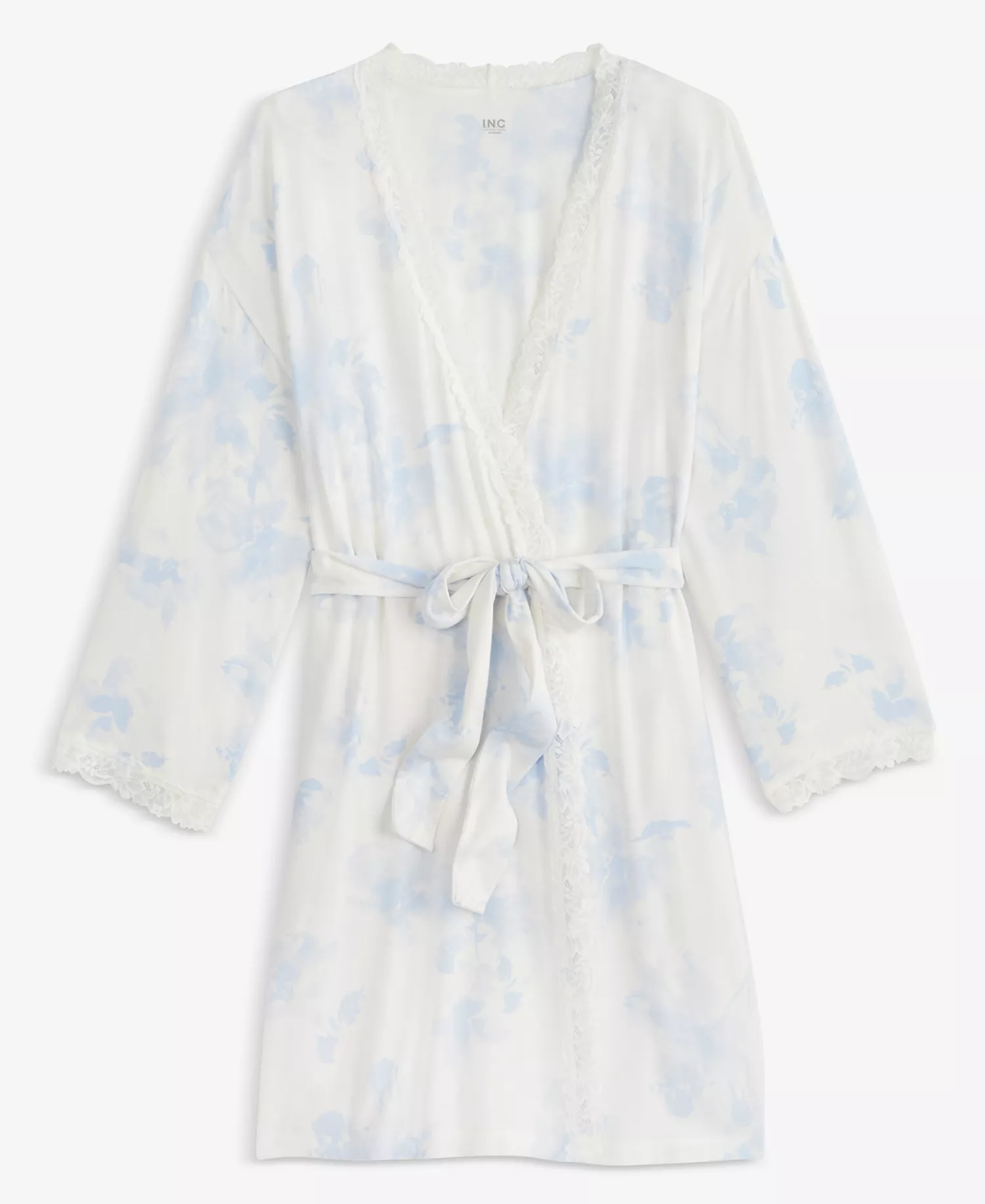Women's Lace-Trim Knit Wrap Robe, Exclusively at Macy's - Amira Blooms - 2XL