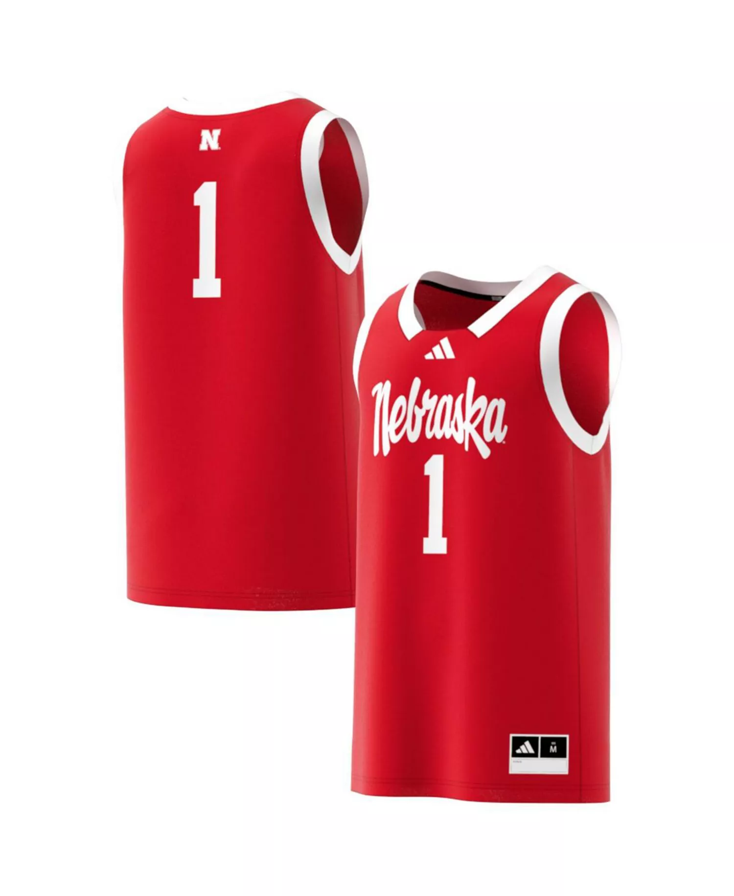 Men's 1 Scarlet Nebraska Huskers Replica Swingman Jersey - Scarlet - 2XL