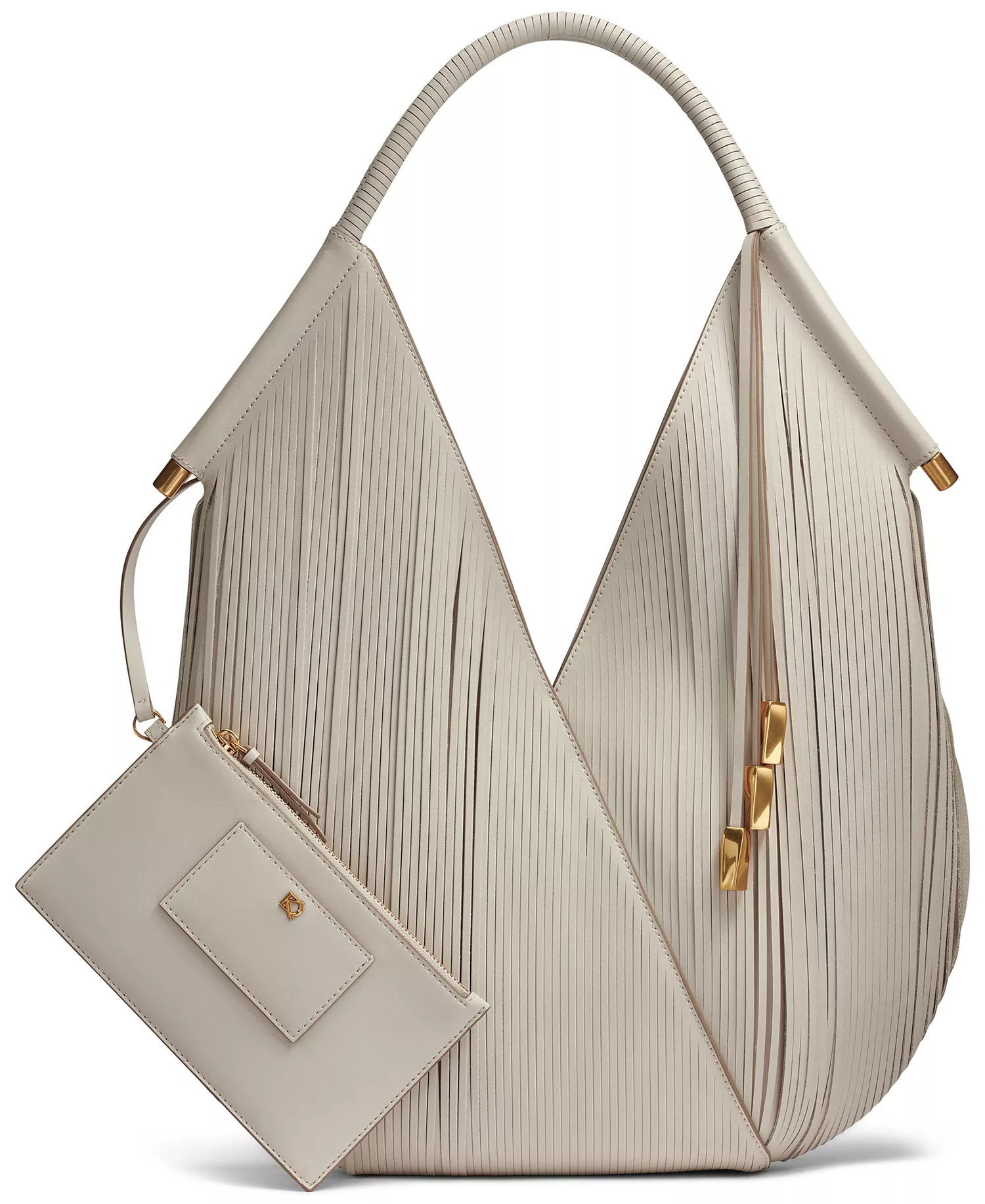 Baldwin Large Laser-cut Shoulder Bag - Sand - NO SIZE
