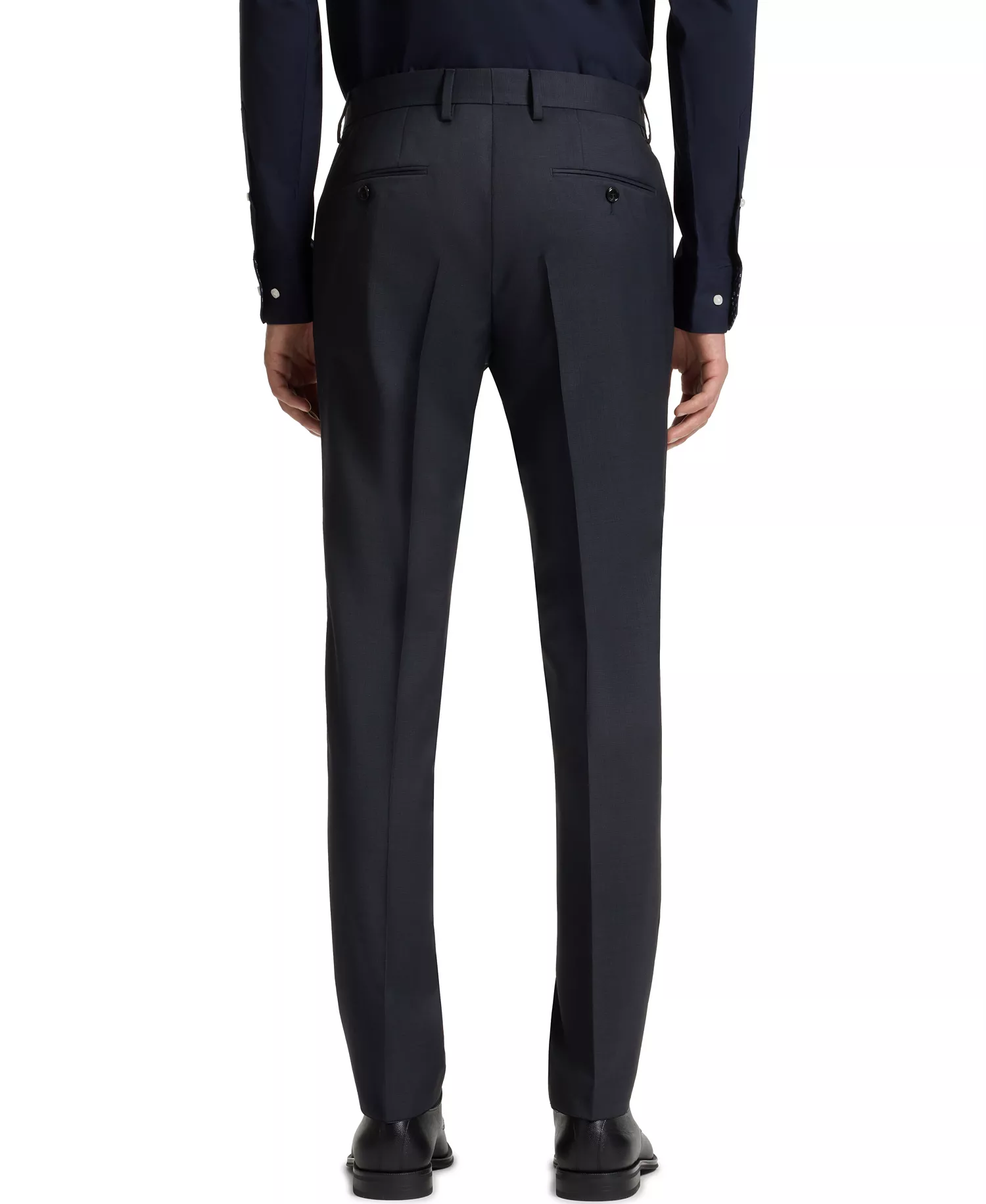 Men's 2-Piece Wool Slim-Fit Suit - Dark Blue - 38R