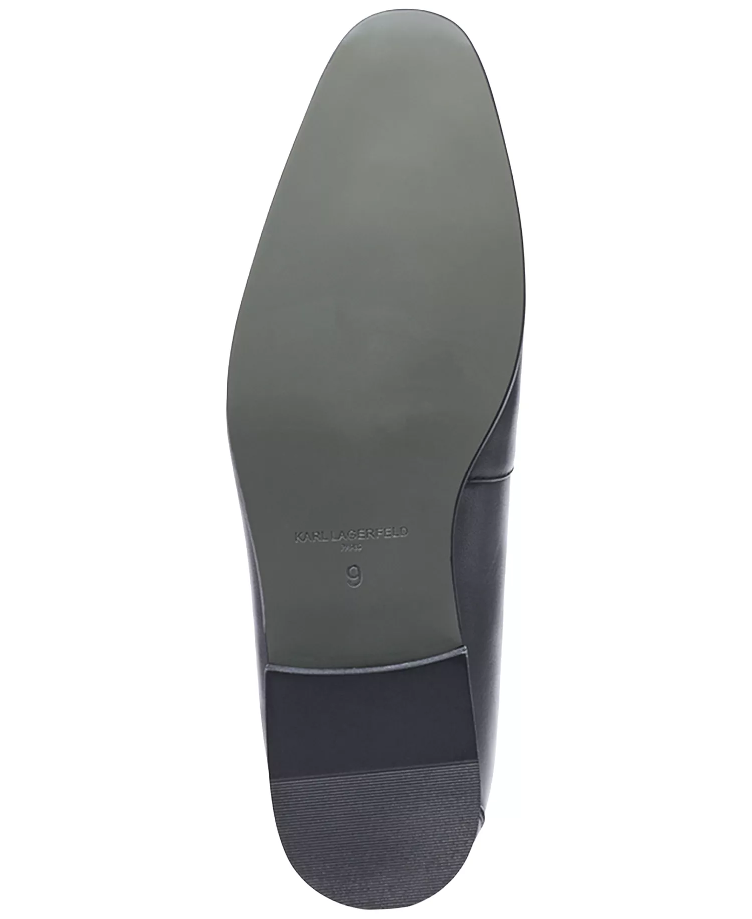 LEATHER BANDED SLIP ON LOAFER WITH SIDE KARL - Black - 10.5M