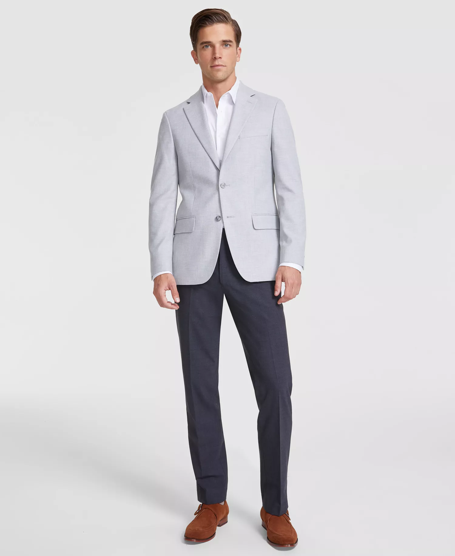 Men's Modern-Fit Solid Sport Coat - Light Grey - 36R